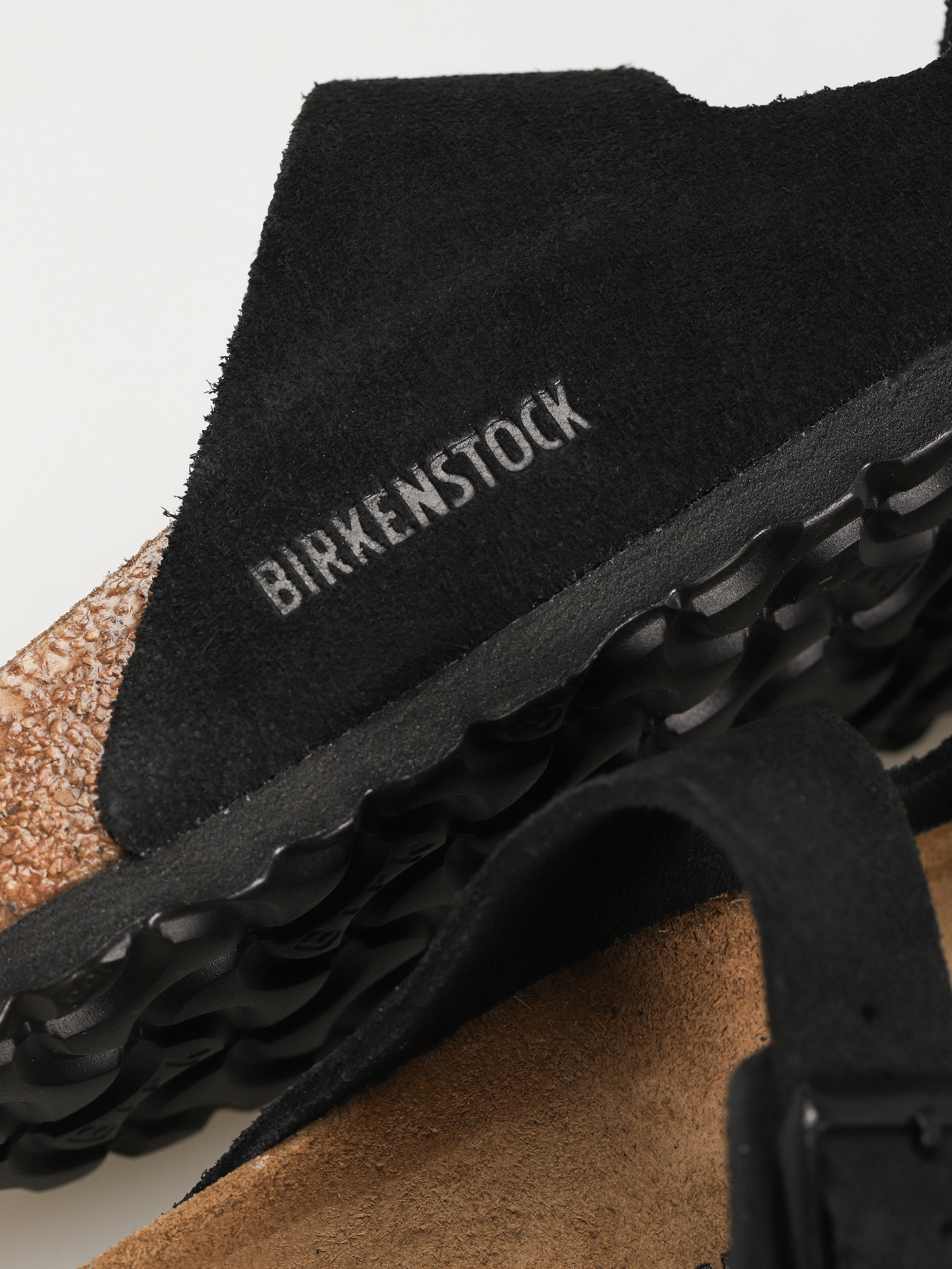 Plážovky Birkenstock Arizona Suede Leather Narrow Wmn (black)