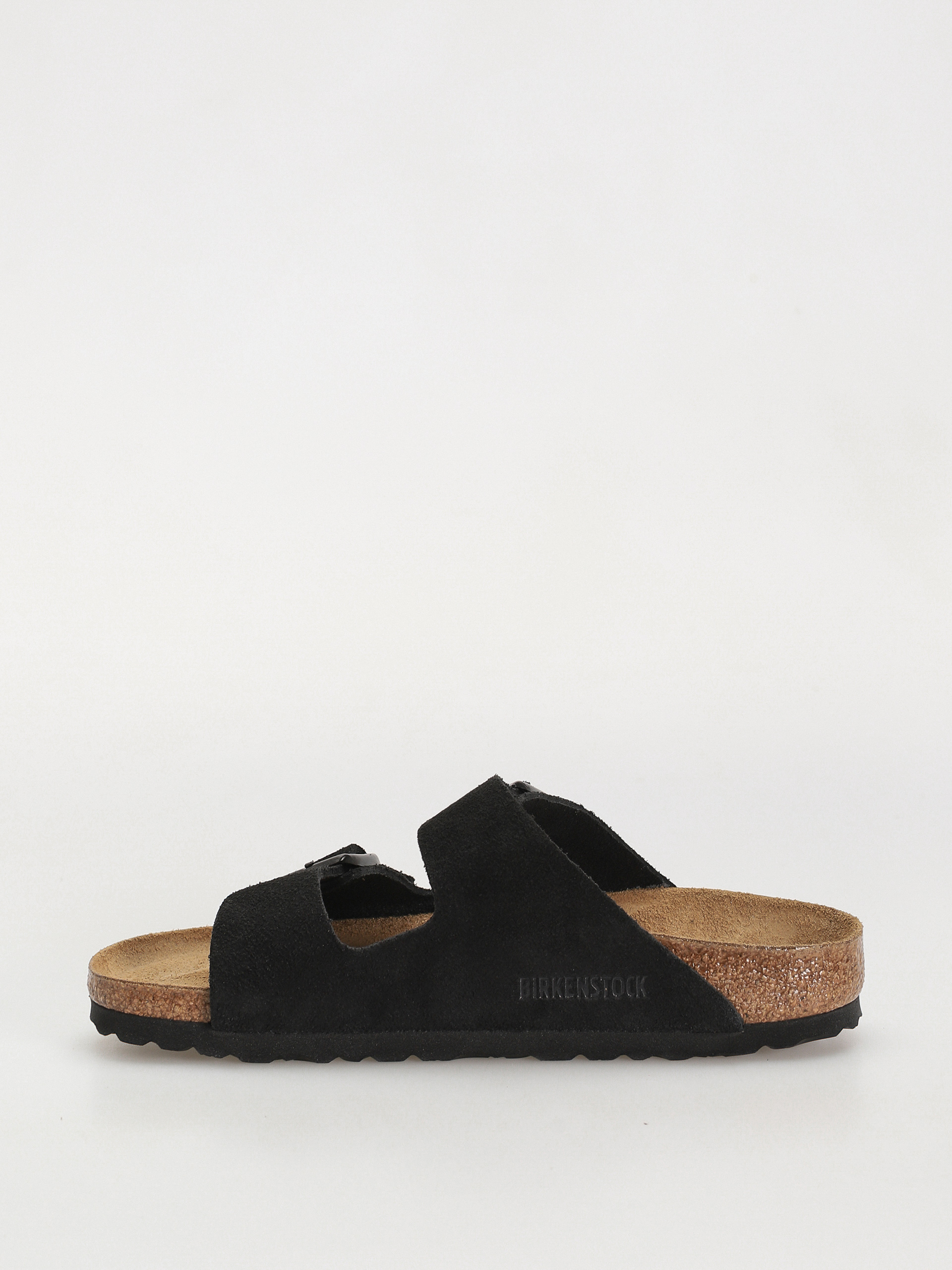 Plážovky Birkenstock Arizona Suede Leather Narrow Wmn (black)