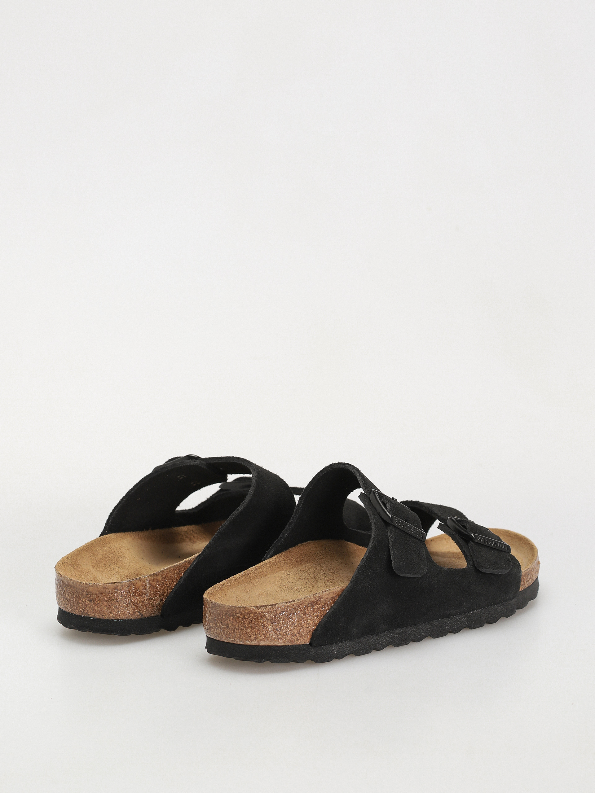 Plážovky Birkenstock Arizona Suede Leather Narrow Wmn (black)
