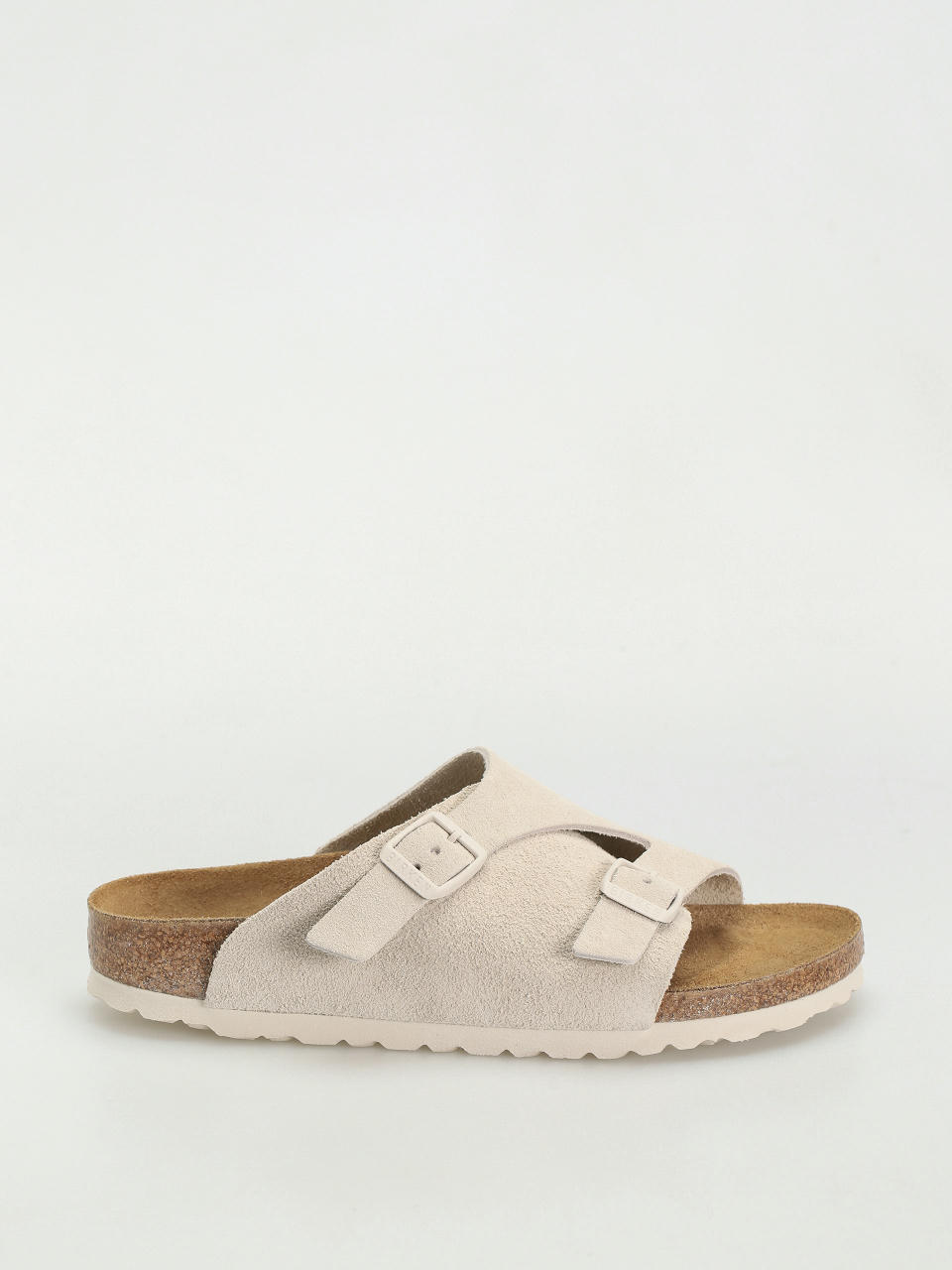 Plážovky Birkenstock Zurich Suede Leather Narrow Wmn (antique white)