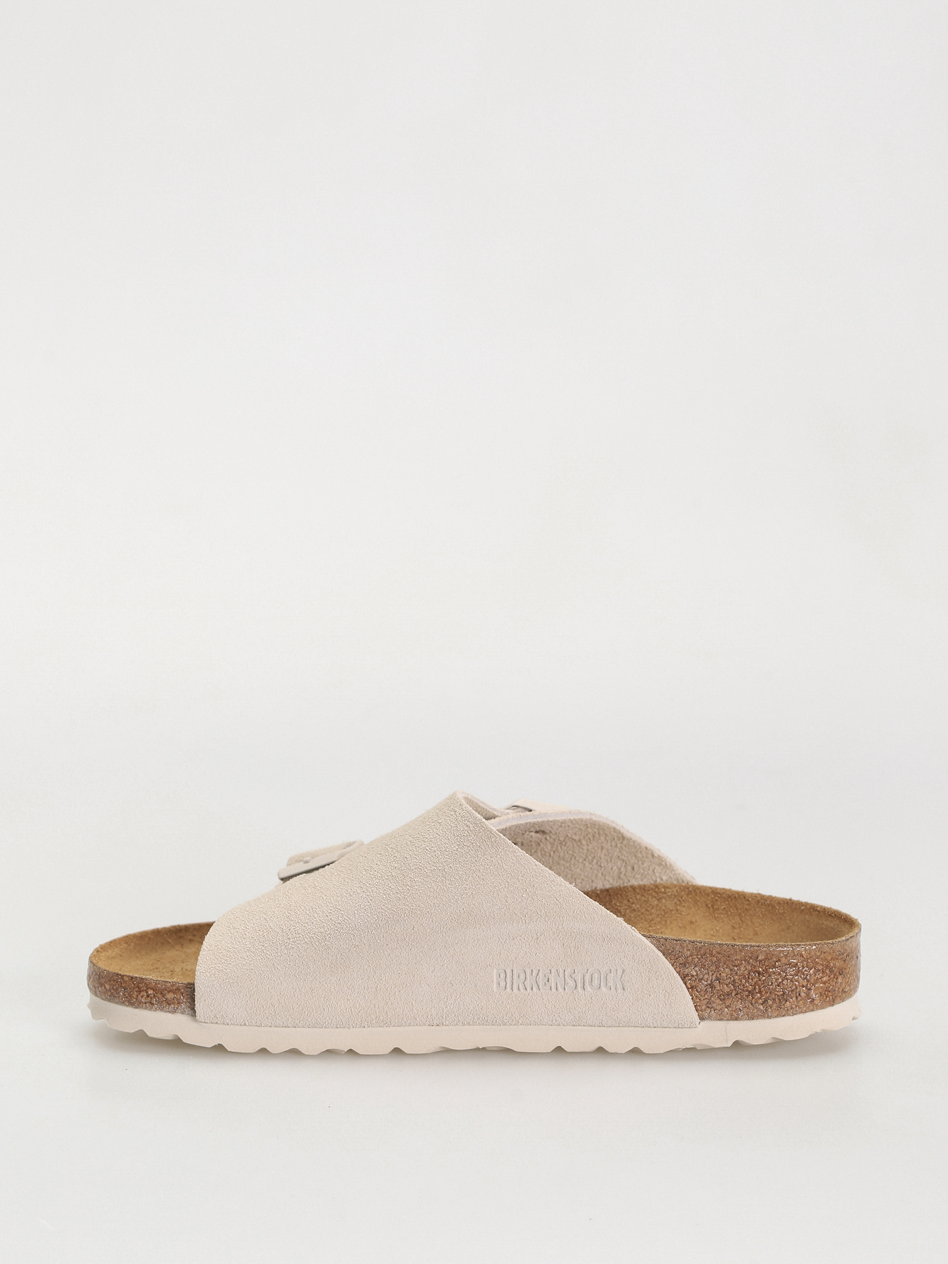 Plážovky Birkenstock Zurich Suede Leather Narrow Wmn (antique white)