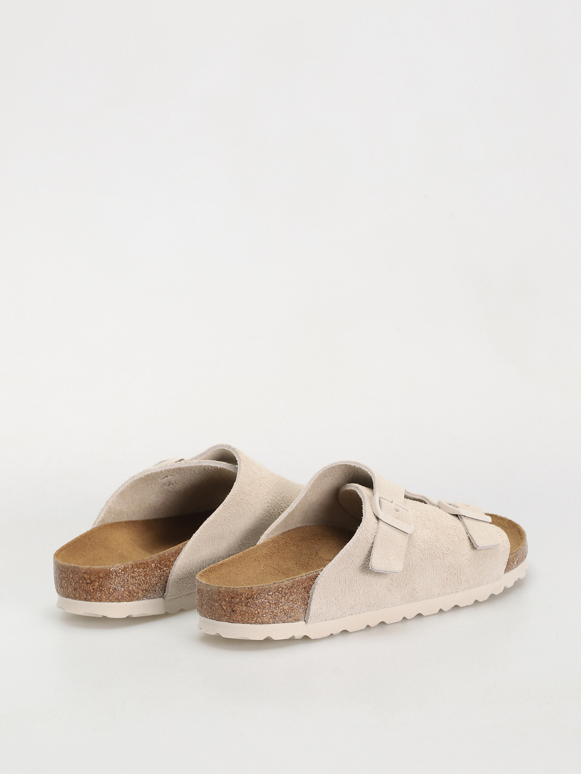 Plážovky Birkenstock Zurich Suede Leather Narrow Wmn (antique white)