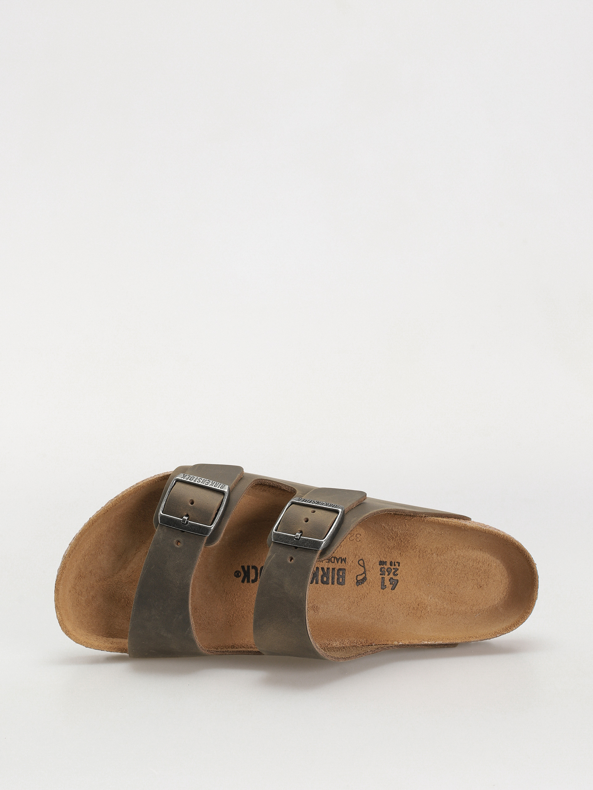 Plážovky Birkenstock Arizona Oiled Leather Regular (faded khaki)