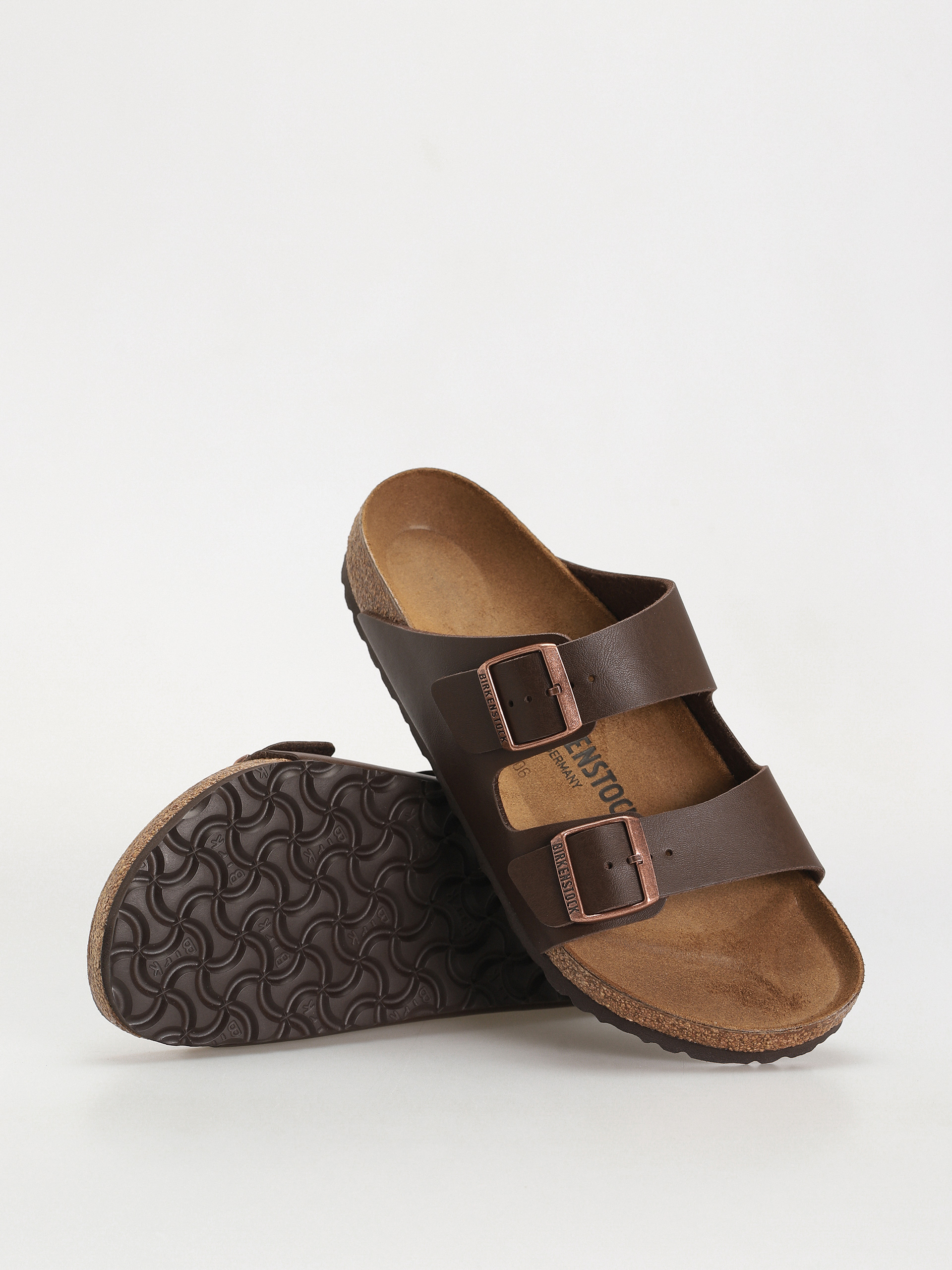 Plážovky Birkenstock Arizona Birko Flor Regular (dark brown)