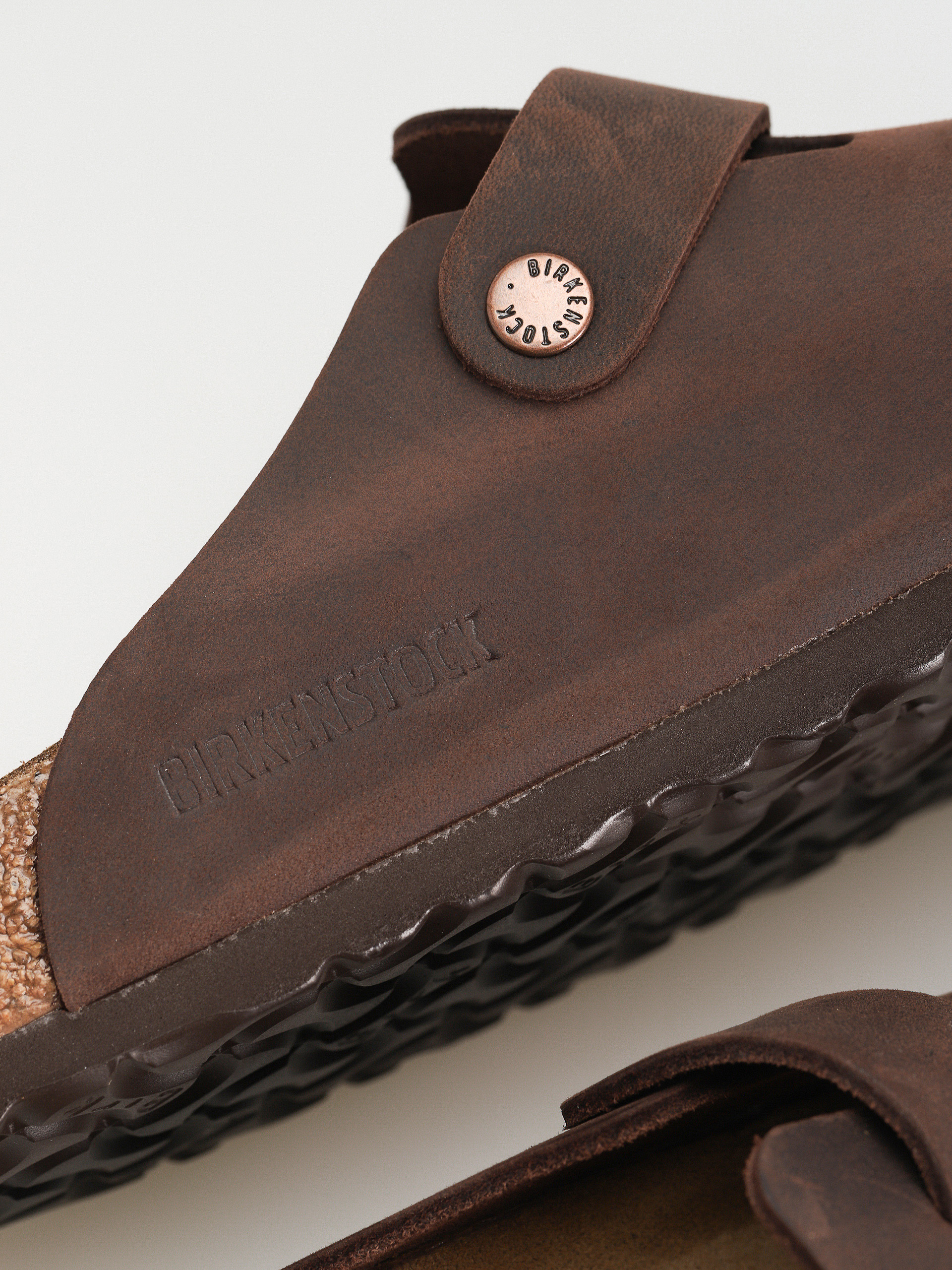 Plážovky Birkenstock Boston Oiled Leather Regular (habana)
