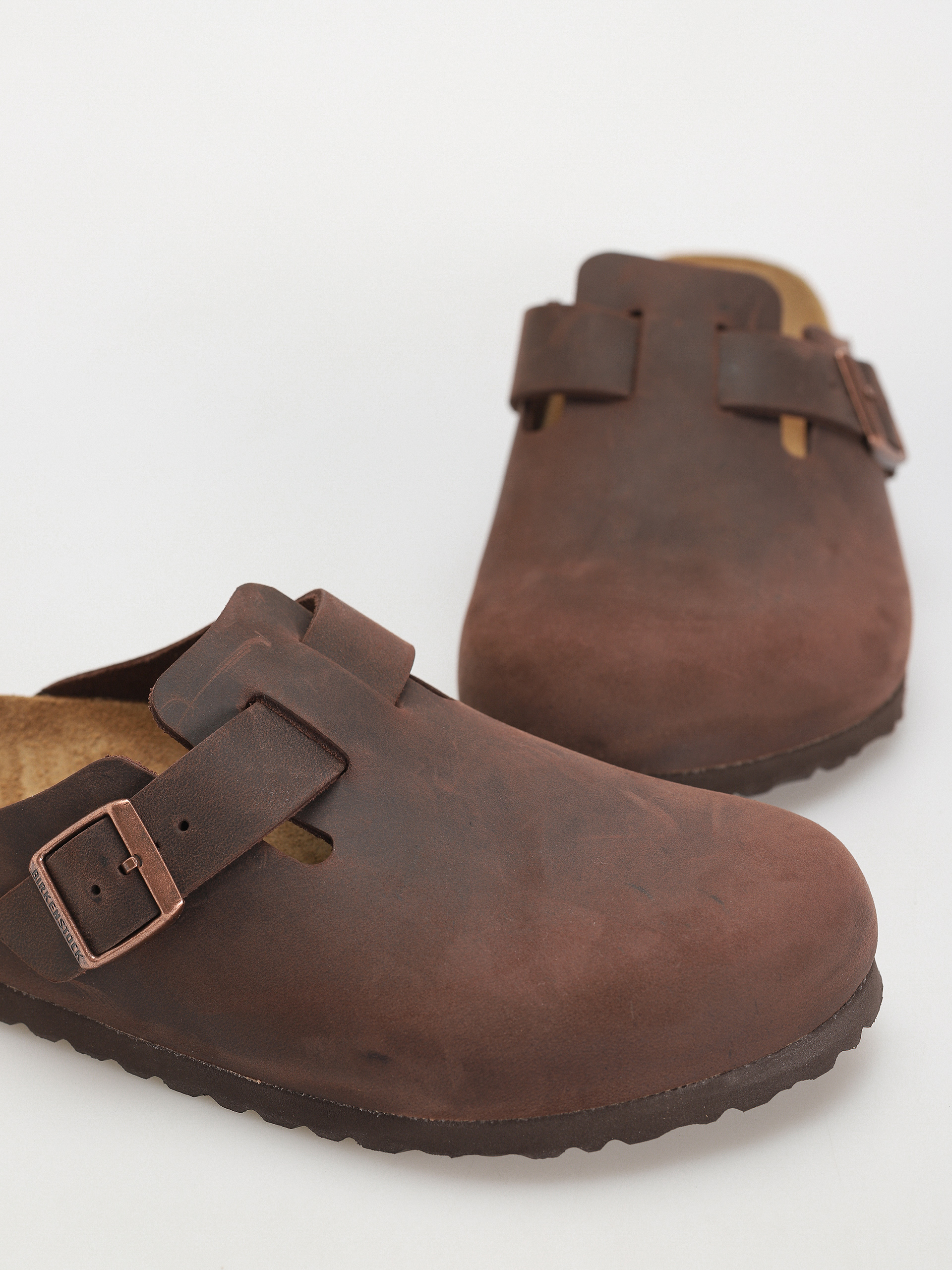 Plážovky Birkenstock Boston Oiled Leather Regular (habana)
