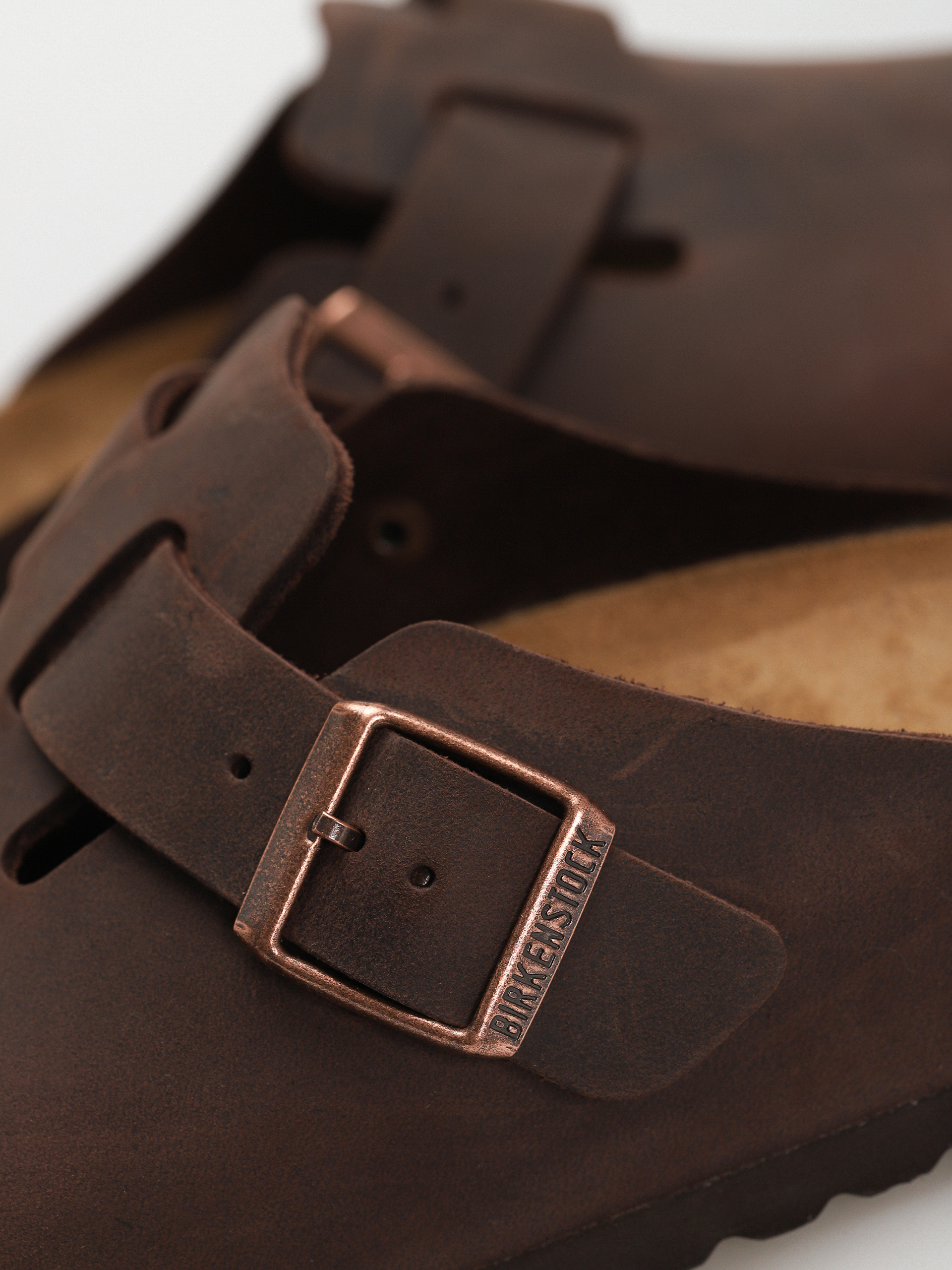 Plážovky Birkenstock Boston Oiled Leather Regular (habana)