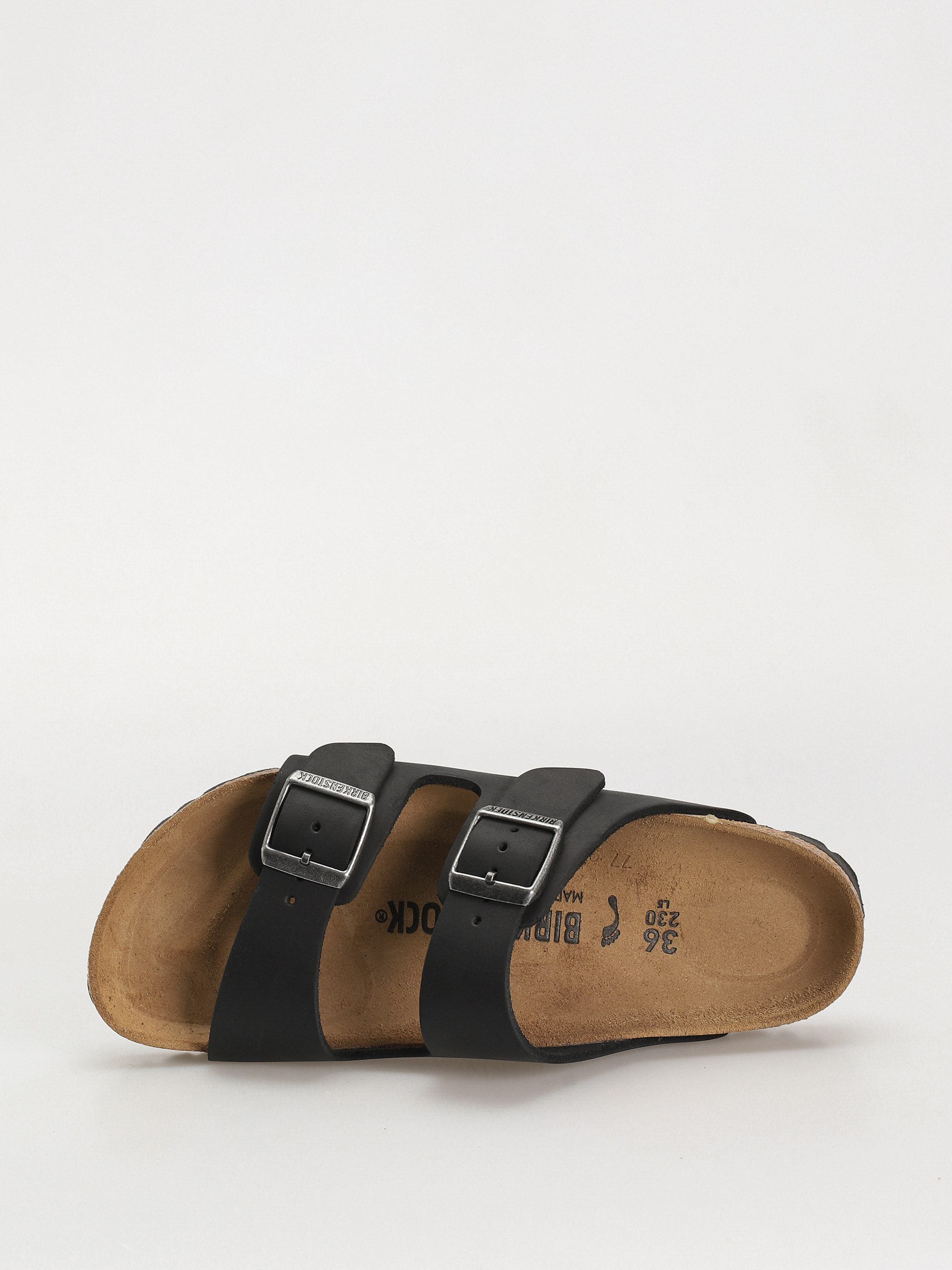 Plážovky Birkenstock Arizona Oiled Leather Narrow Wmn (black)