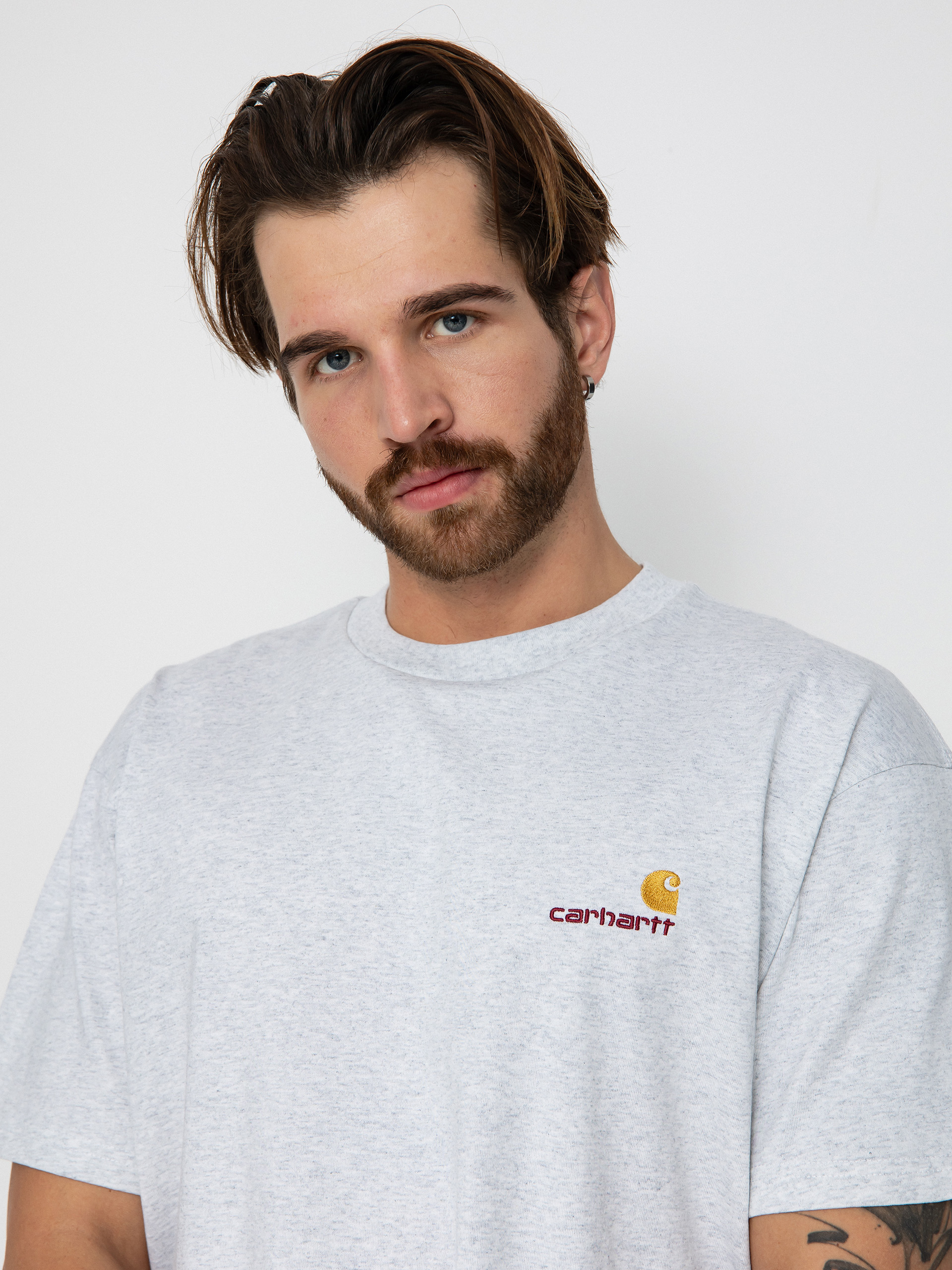 Tričko Carhartt WIP American Script (ash heather)
