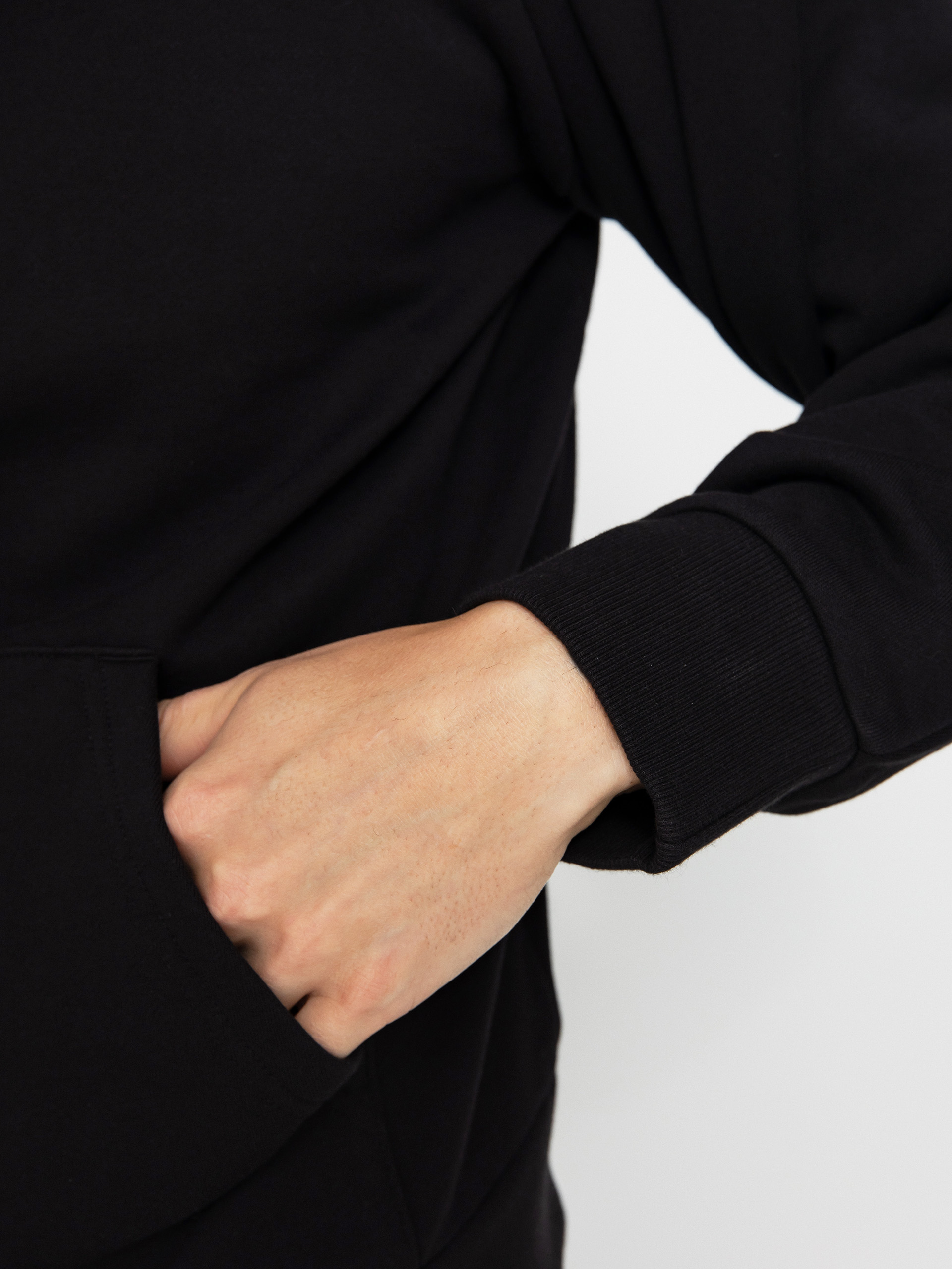 Mikina s kapucí Carhartt WIP Script Embroidery HD (black/white)