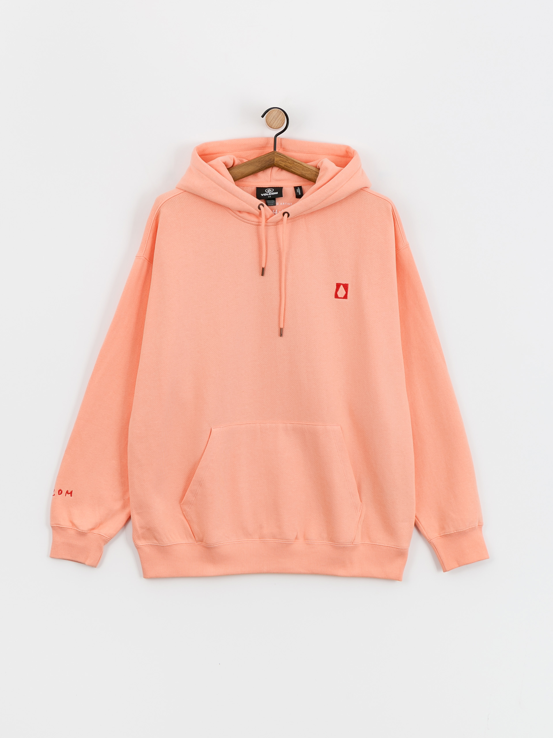 Mikina s kapucí Volcom Fa Arthur Longo 2 HD (salmon)