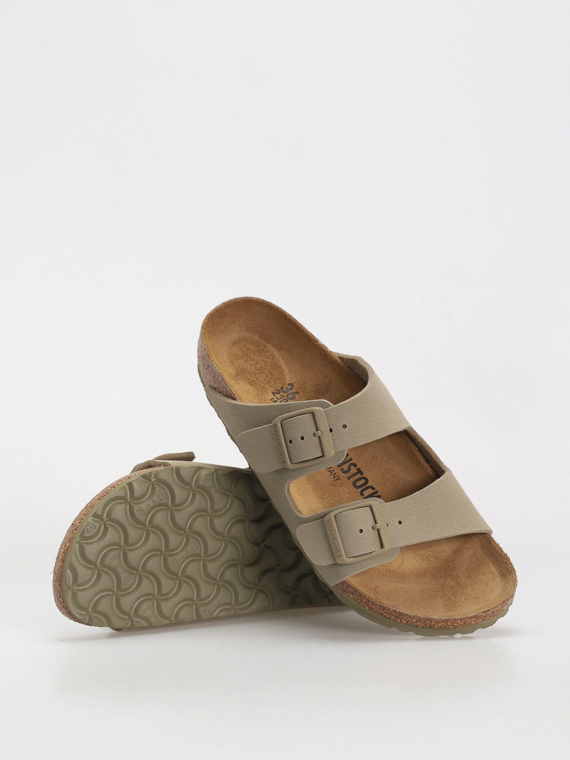 Plážovky Birkenstock Arizona Birko Flor Narrow Wmn (faded khaki)