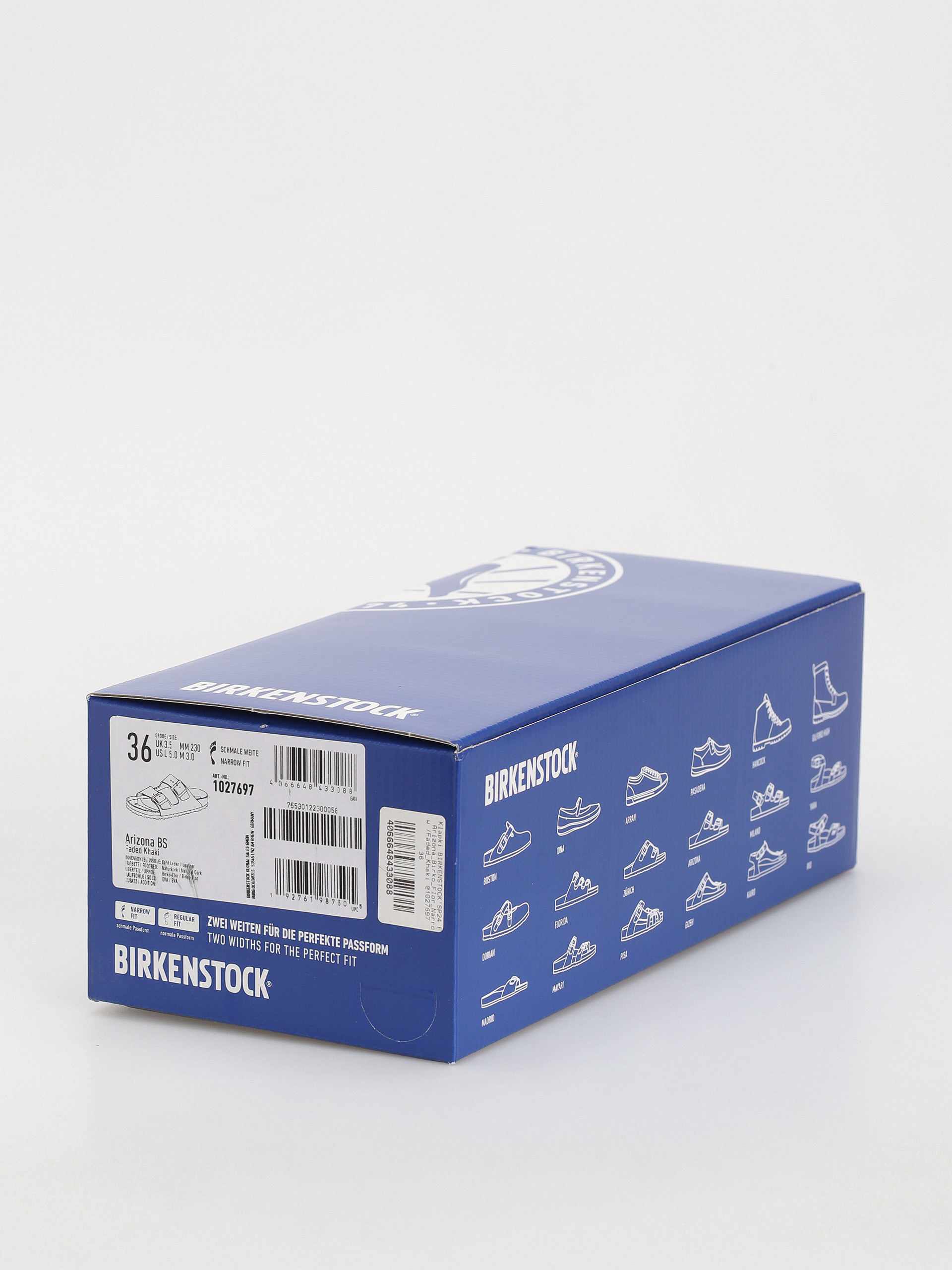 Plážovky Birkenstock Arizona Birko Flor Narrow Wmn (faded khaki)