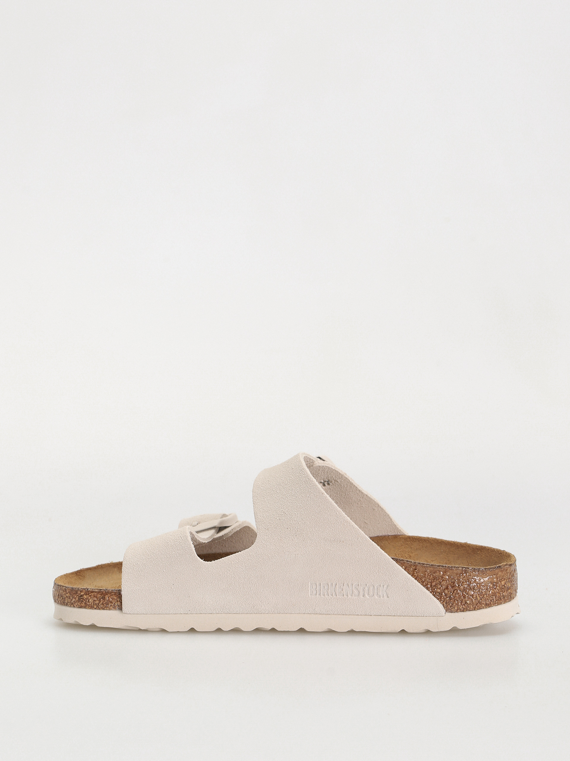 Plážovky Birkenstock Arizona Suede Leather Narrow Wmn (antique white)