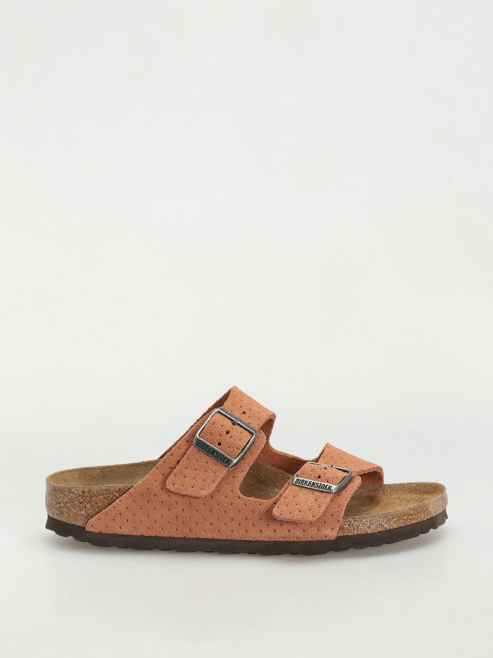 Plážovky Birkenstock Arizona Suede Embossed Narrow Wmn (emboss dots burnt orange)