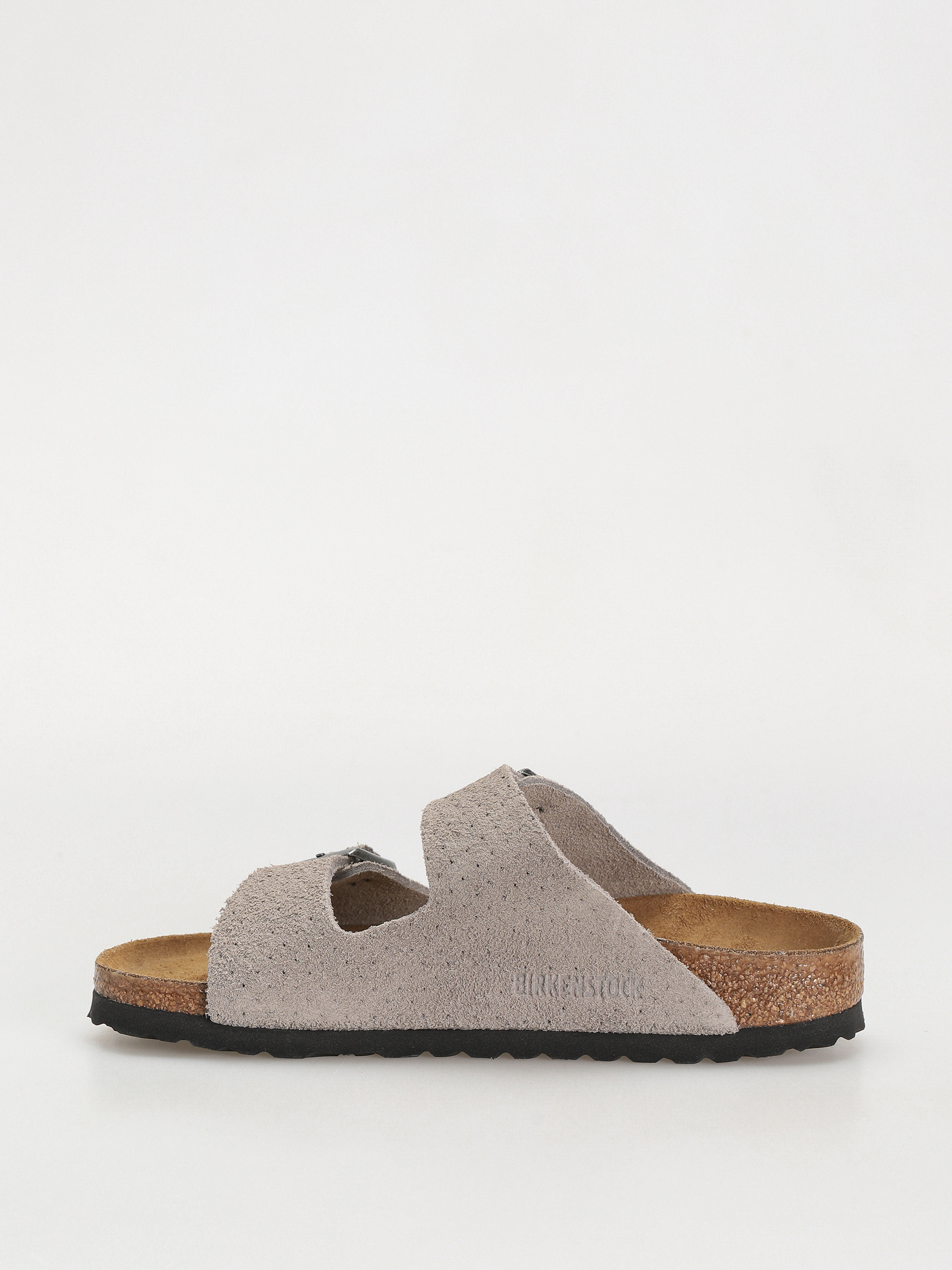 Plážovky Birkenstock Arizona Suede Embossed Narrow Wmn (emboss dots stone coin)