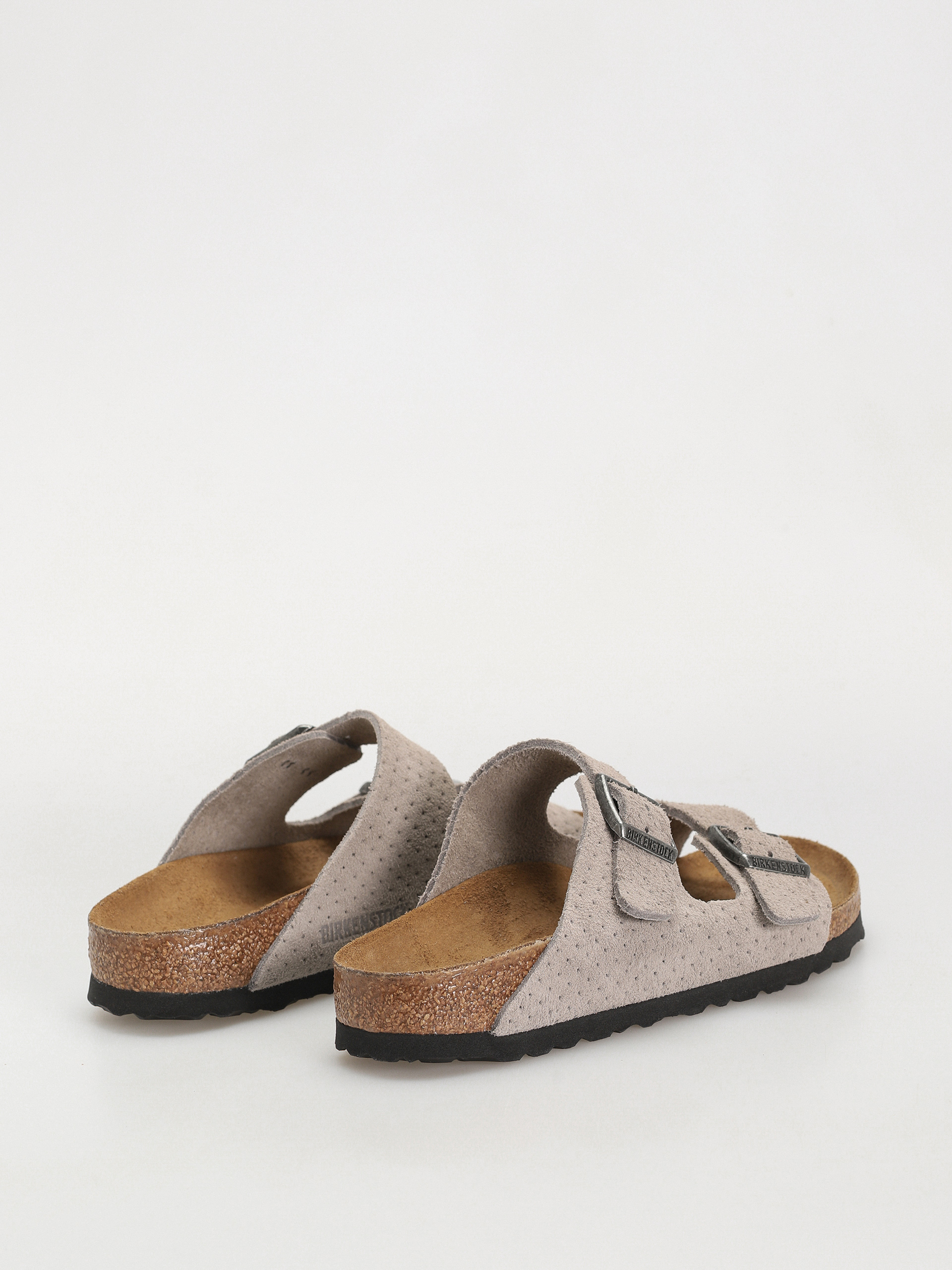 Plážovky Birkenstock Arizona Suede Embossed Narrow Wmn (emboss dots stone coin)