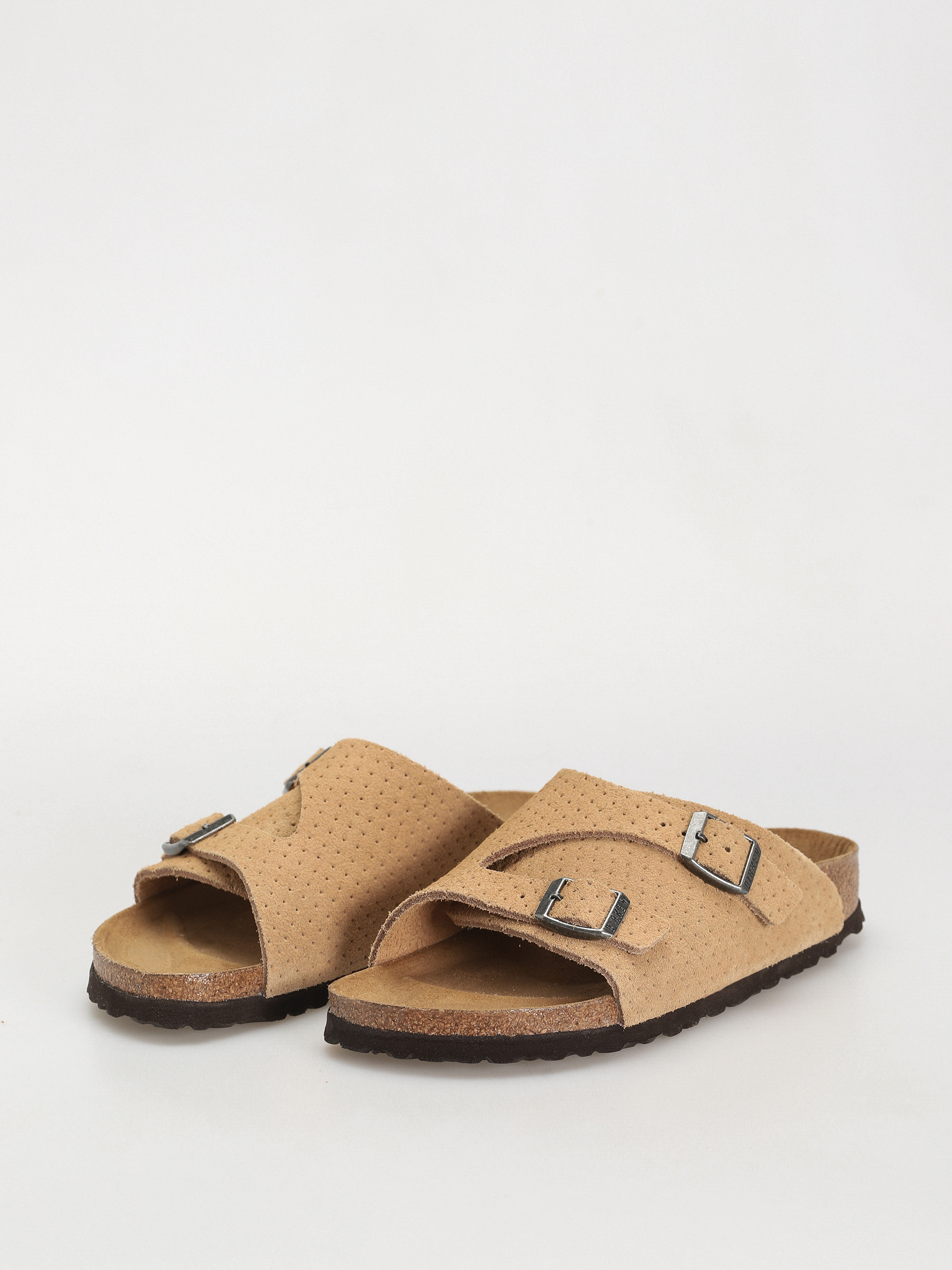 Plážovky Birkenstock Zurich Suede Embossed Narrow Wmn (emboss dots new beige)