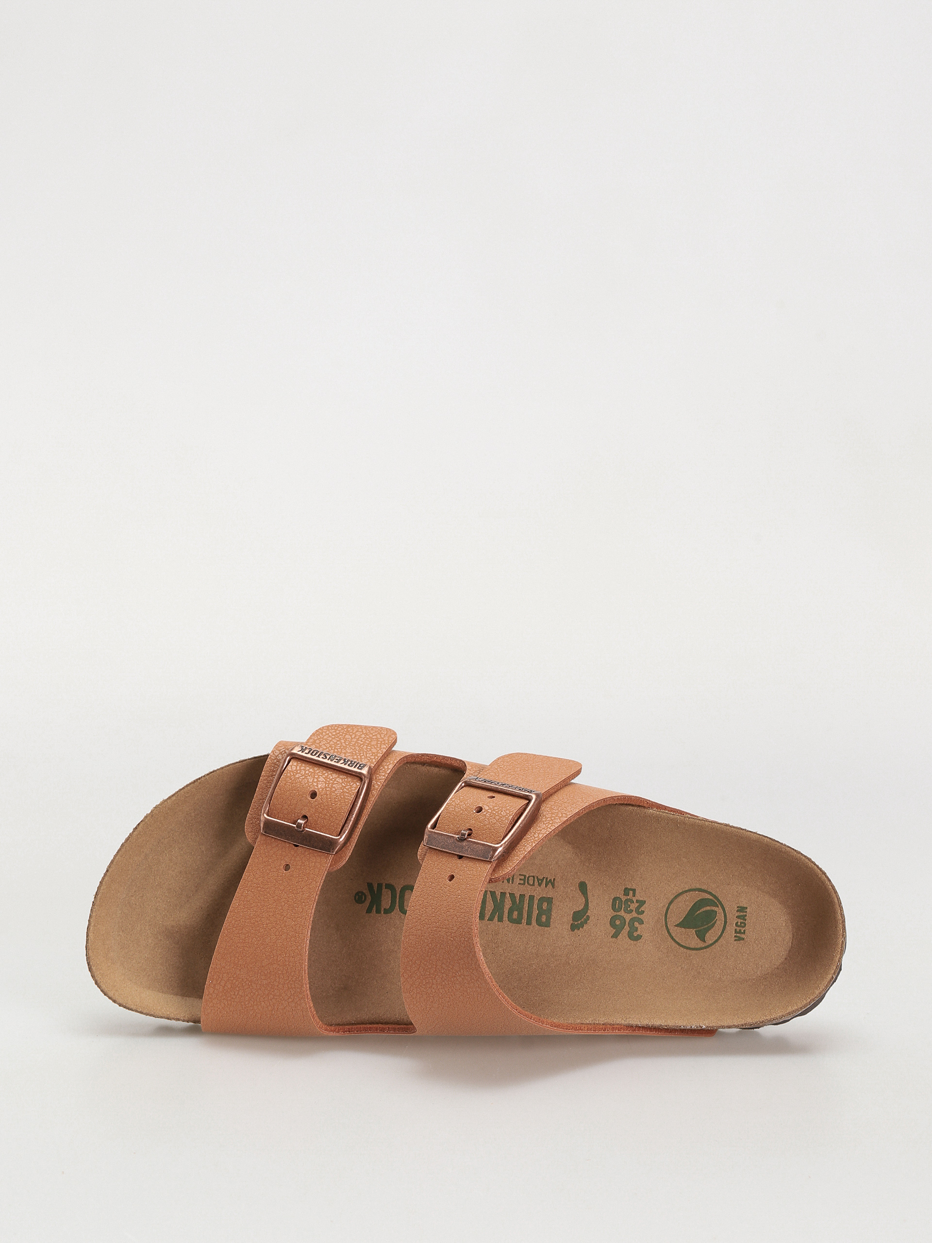 Plážovky Birkenstock Arizona Birko Flor Nubuck Narrow Wmn (pecan)