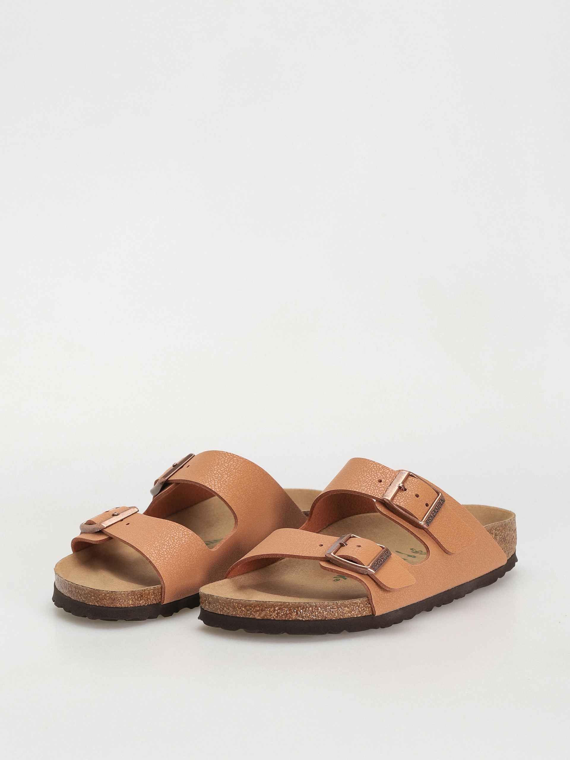 Plážovky Birkenstock Arizona Birko Flor Nubuck Narrow Wmn (pecan)