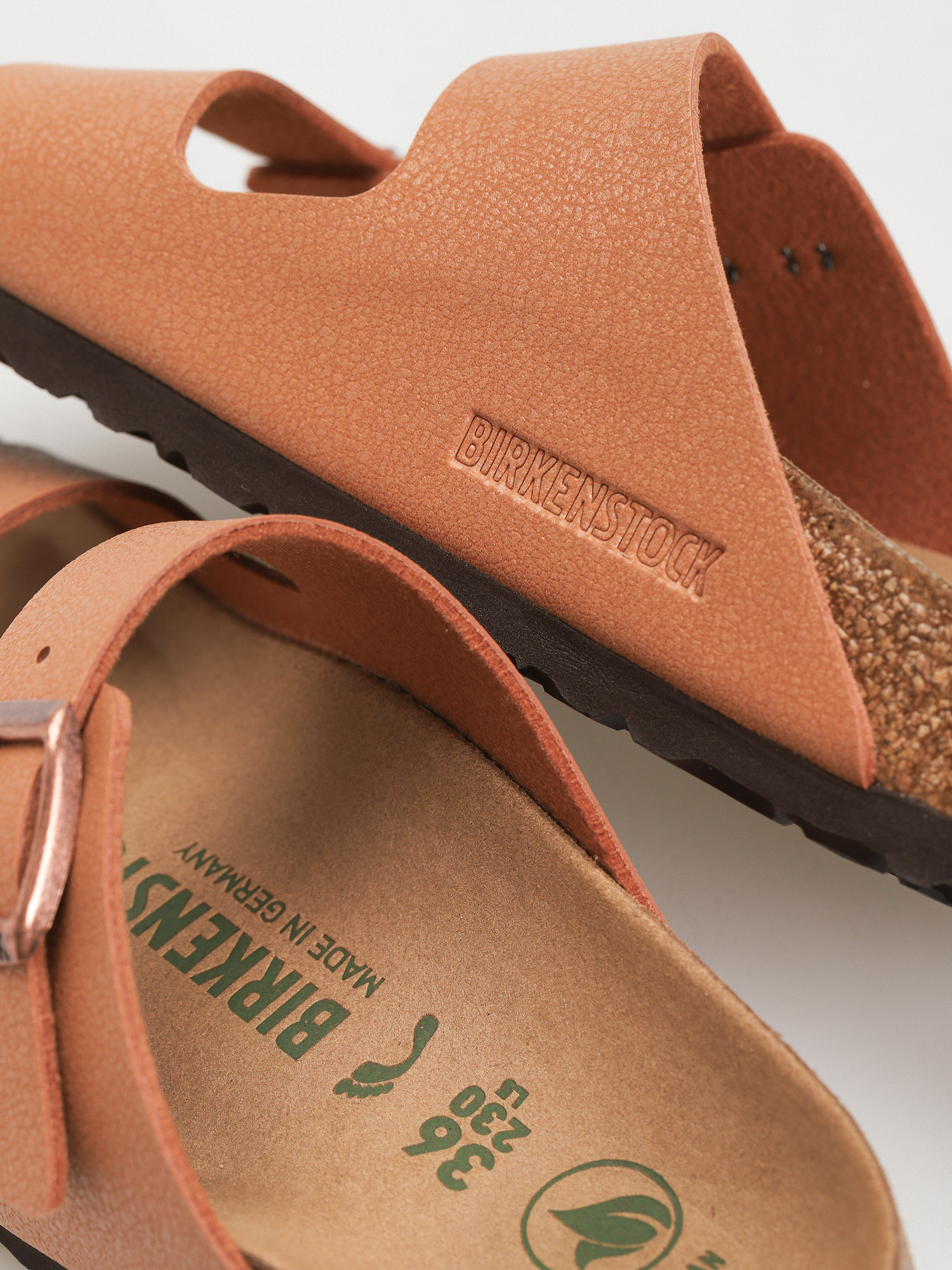 Plážovky Birkenstock Arizona Birko Flor Nubuck Narrow Wmn (pecan)