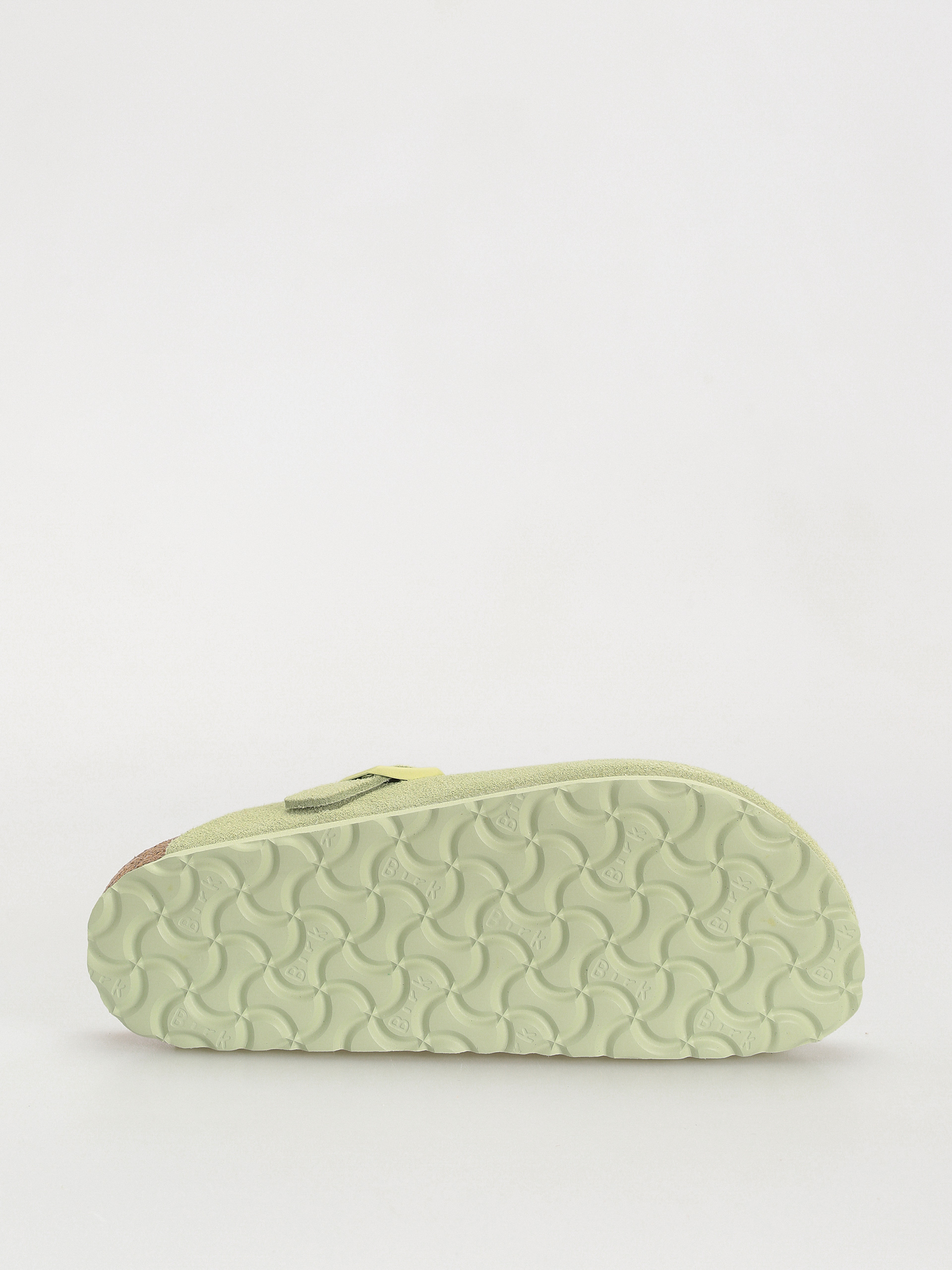 Plážovky Birkenstock Boston Suede Leather Narrow Wmn (faded lime)