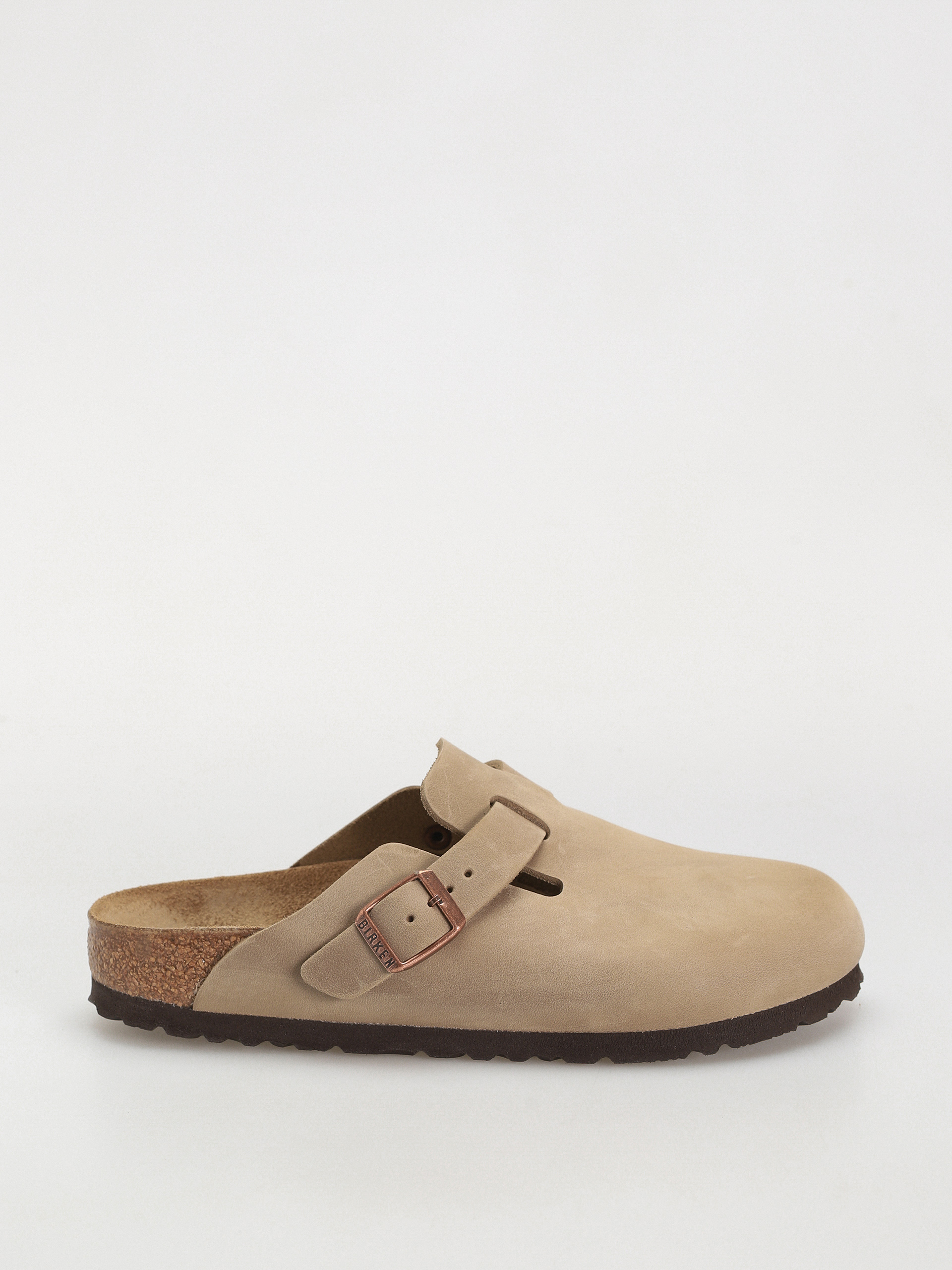 Plážovky Birkenstock Boston Oiled Leather Narrow Wmn (tobacco brown)