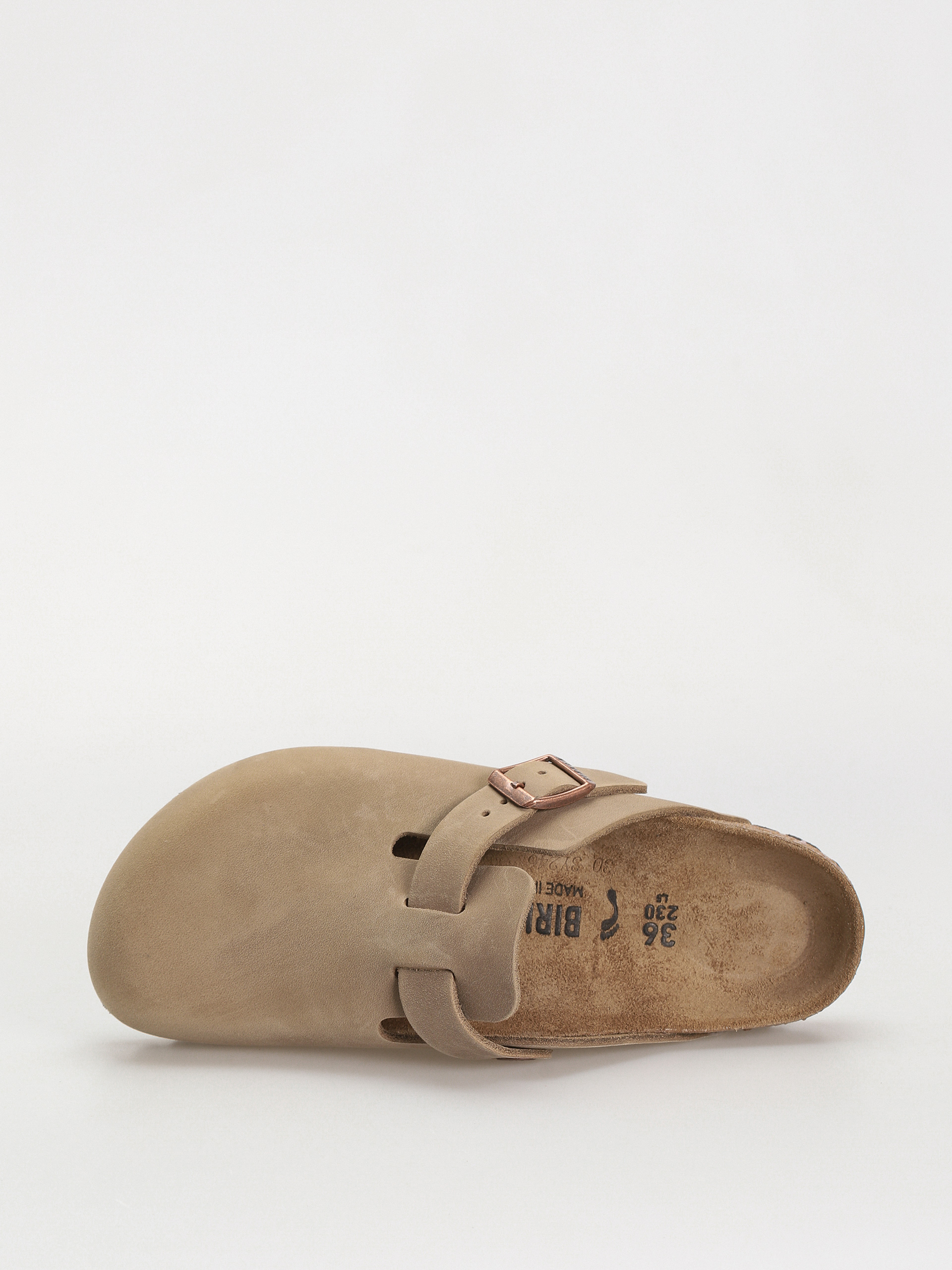 Plážovky Birkenstock Boston Oiled Leather Narrow Wmn (tobacco brown)