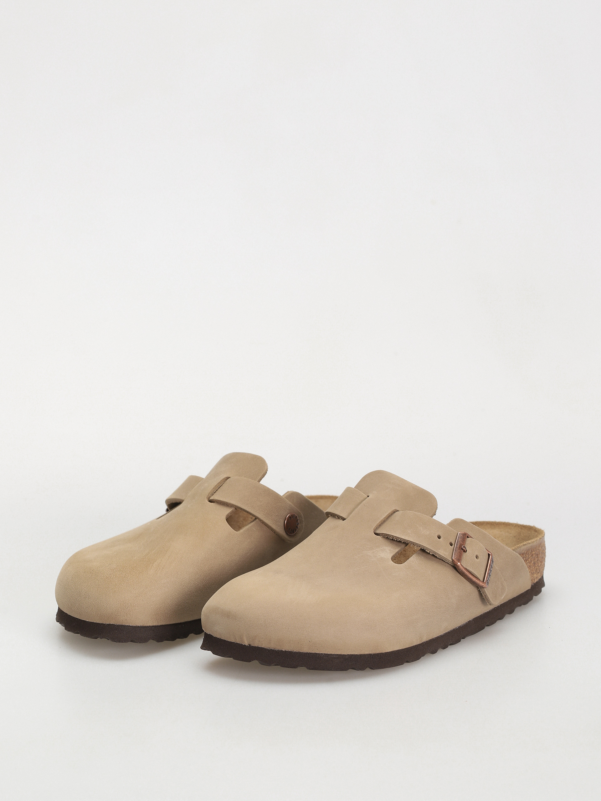 Plážovky Birkenstock Boston Oiled Leather Narrow Wmn (tobacco brown)