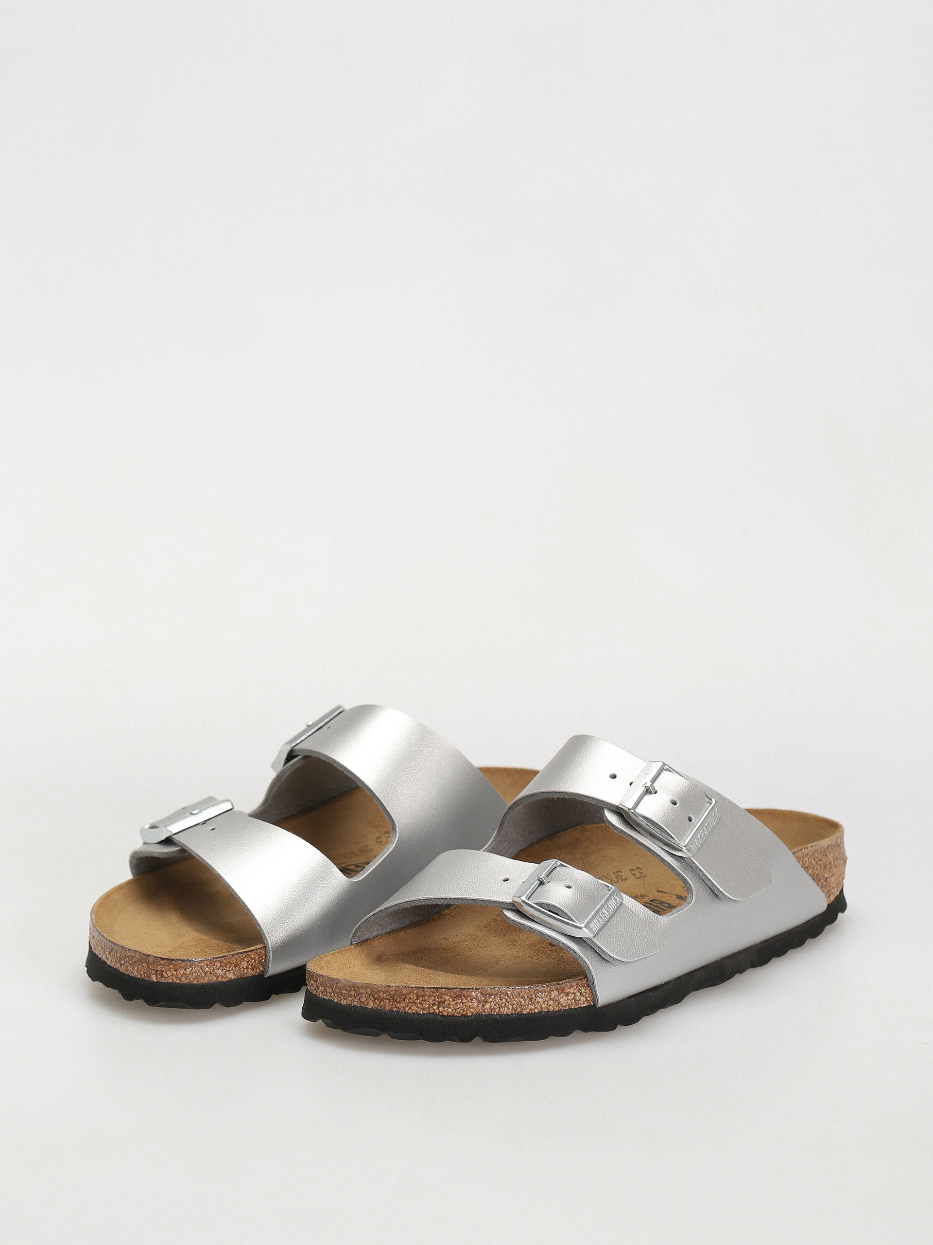 Plážovky Birkenstock Arizona Birko Flor Narrow Wmn (silver)
