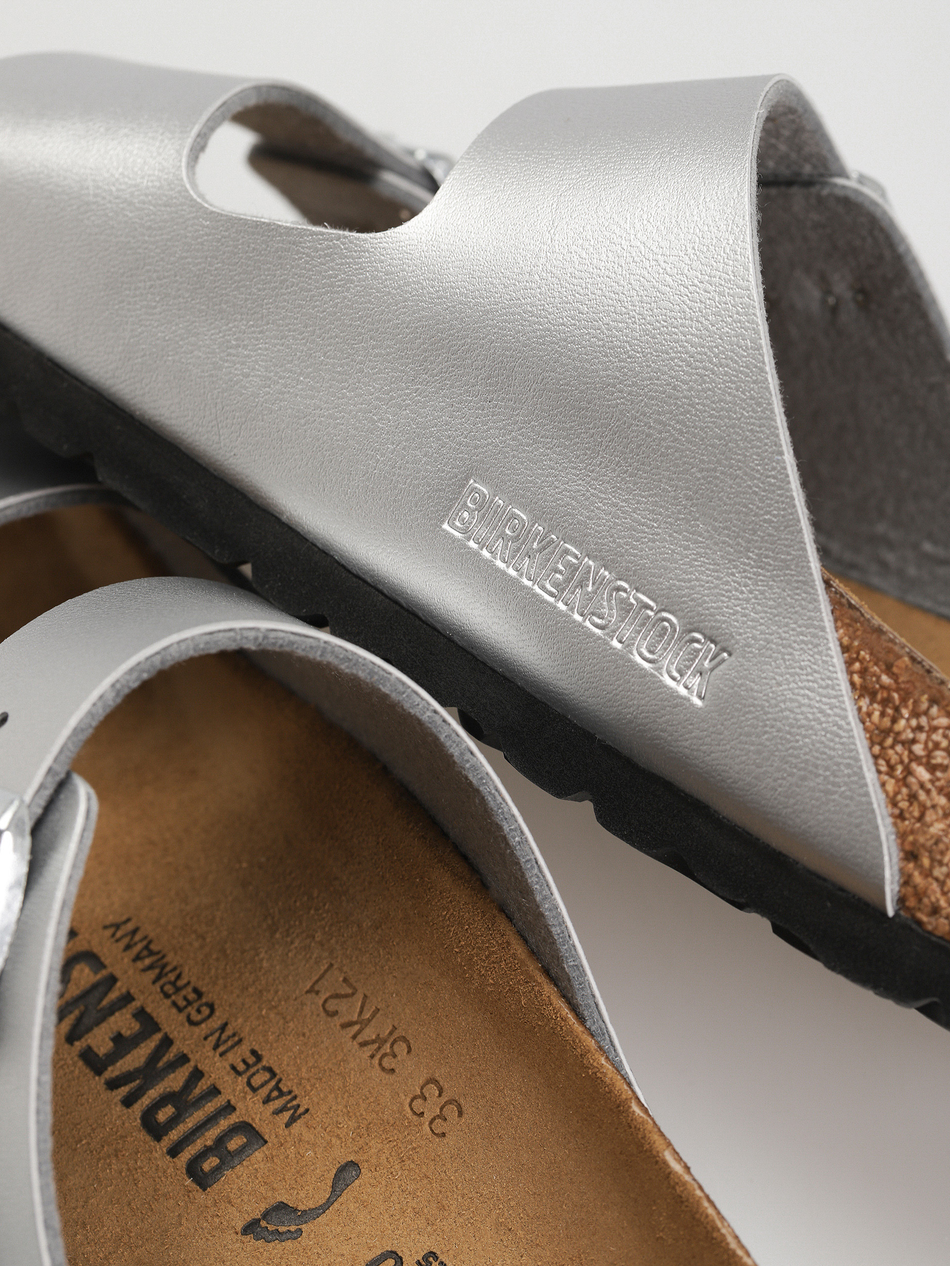 Plážovky Birkenstock Arizona Birko Flor Narrow Wmn (silver)