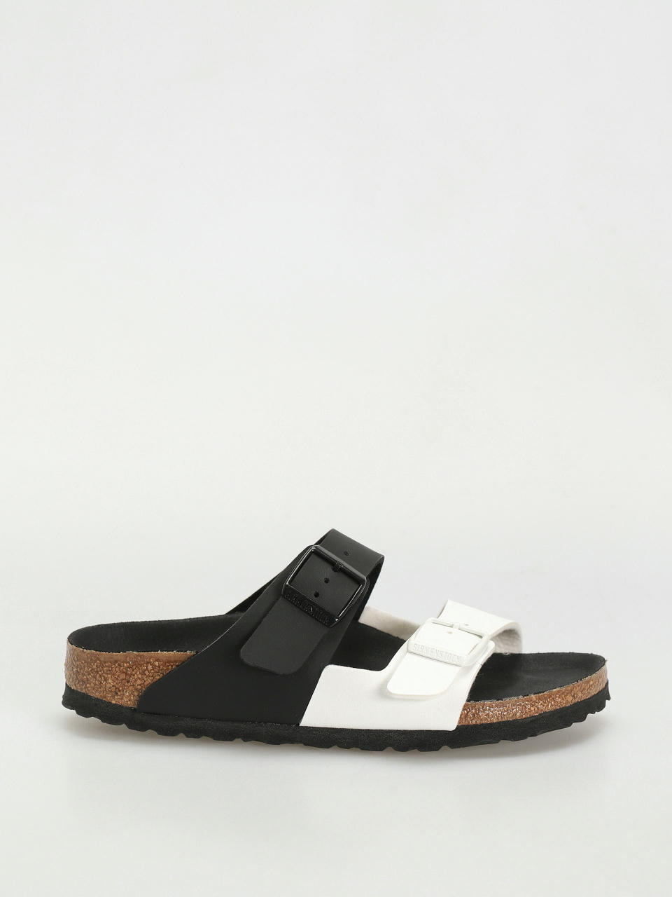 Plážovky Birkenstock Arizona Birko Flor Narrow Wmn (black/white)