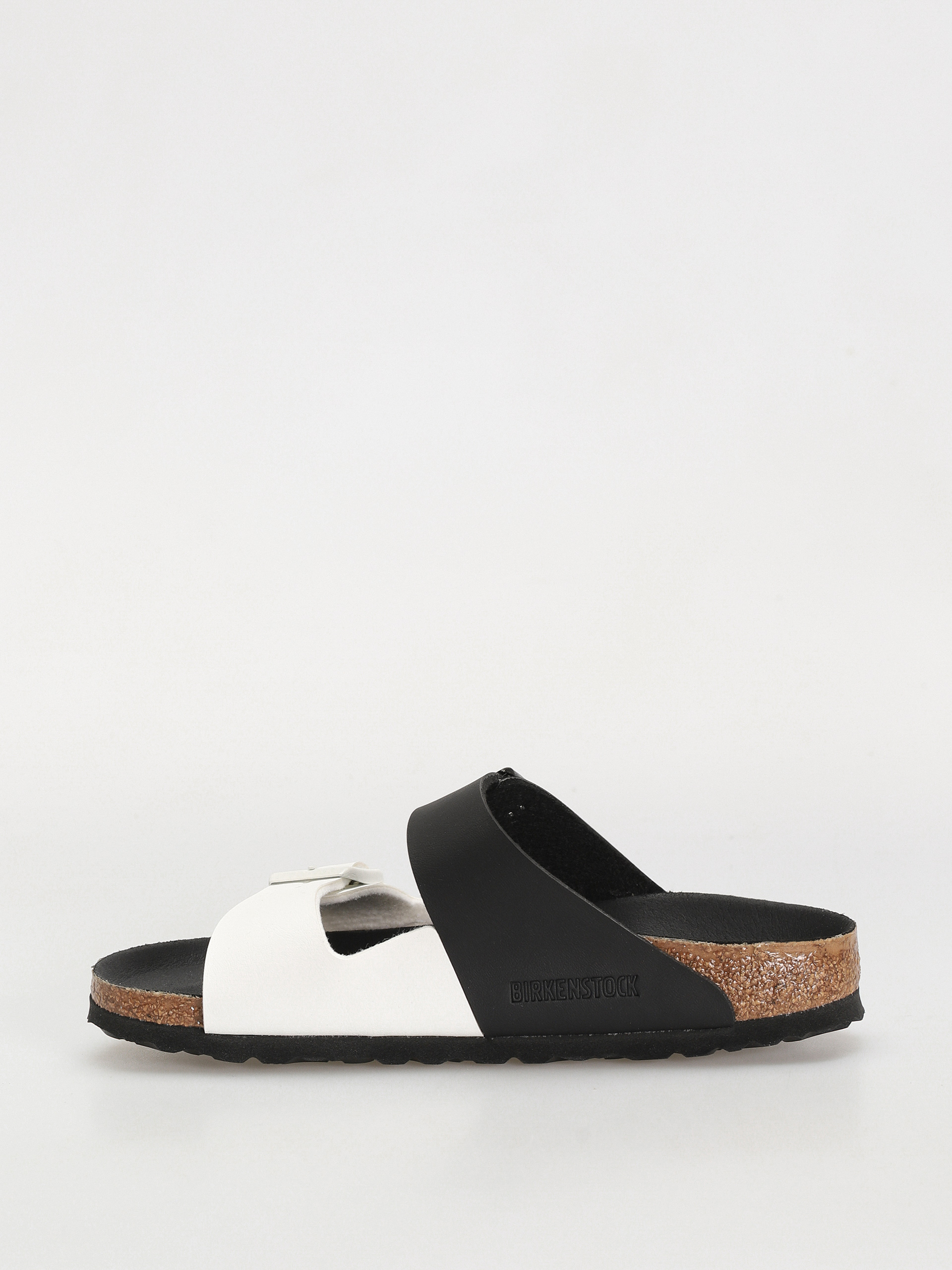Plážovky Birkenstock Arizona Birko Flor Narrow Wmn (black/white)