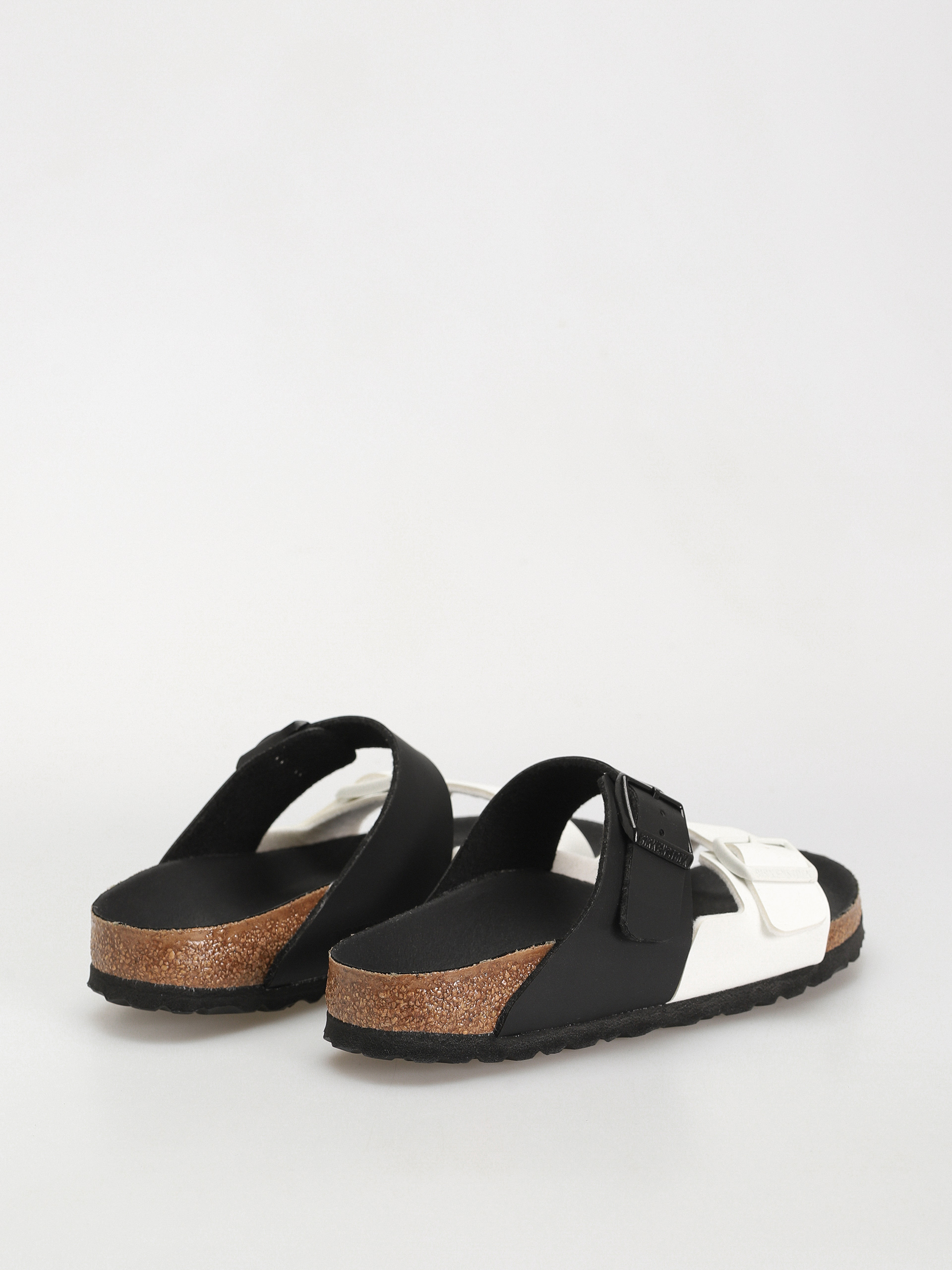 Plážovky Birkenstock Arizona Birko Flor Narrow Wmn (black/white)