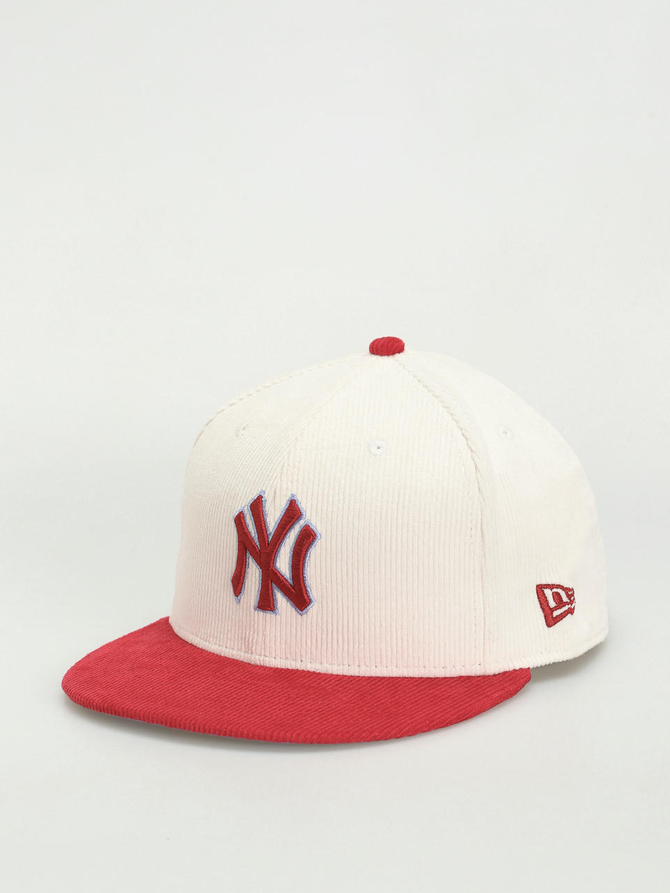 Kšiltovka  New Era Cord 59Fifty New York Yankees (off white/red)