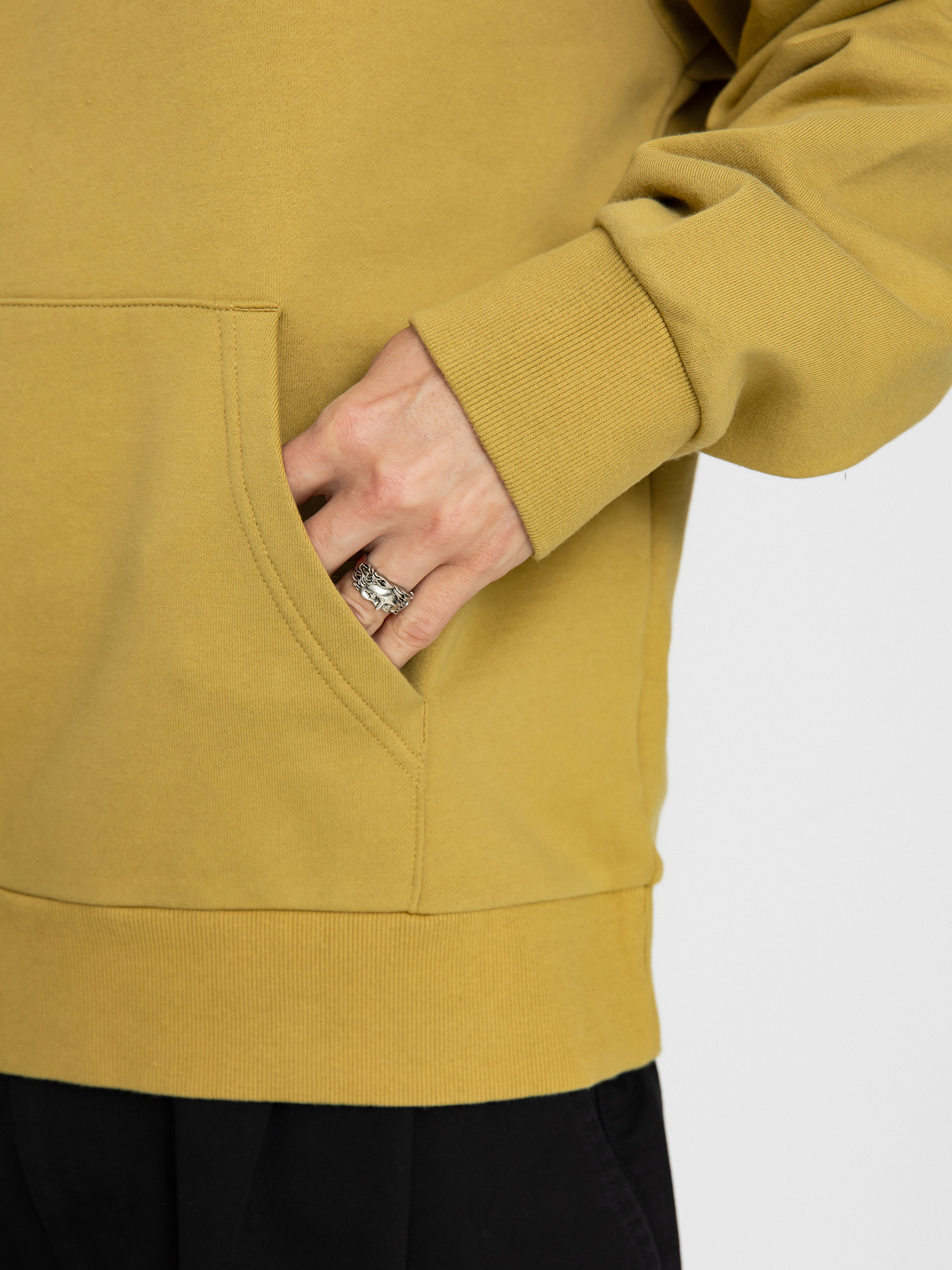 Mikina s kapucí Carhartt WIP Script Embroidery HD (agate/white)