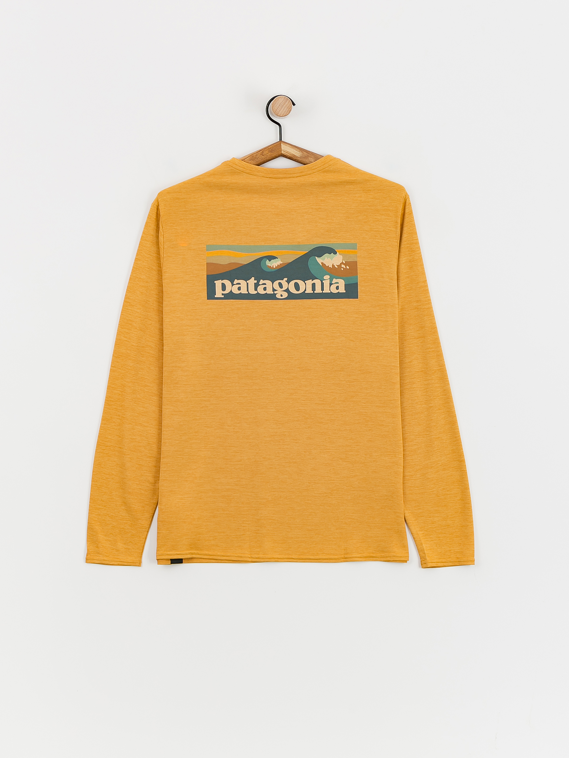 Triko Patagonia Cap Cool Daily Graphic (boardshort logo pufferfish gold x-dye)