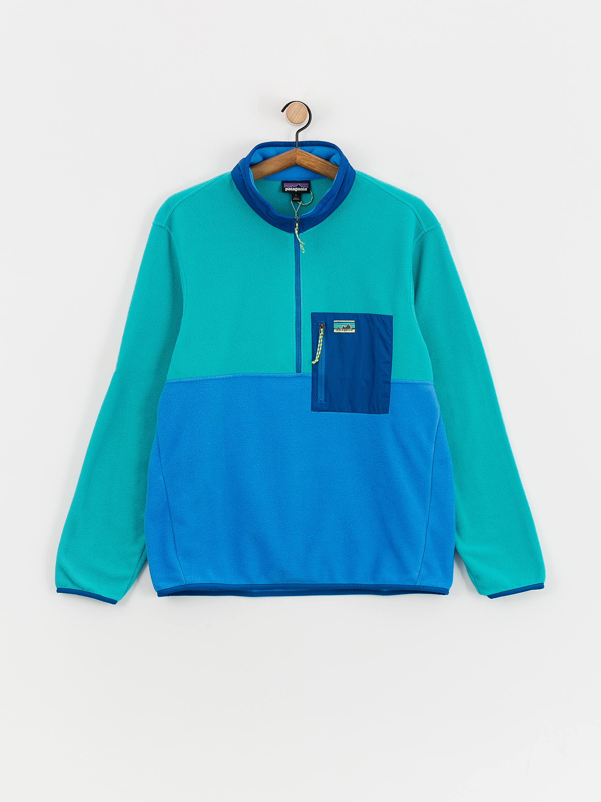 Pánský Fleecová mikina Patagonia Microdini 1/2 Zip (vessel blue)