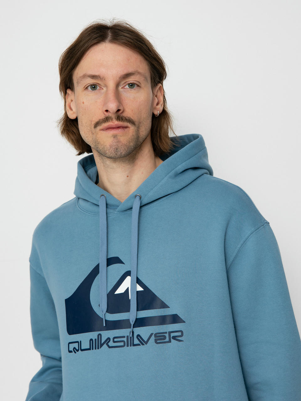 Mikina s kapucí Quiksilver Big Logo HD (blue shadow)