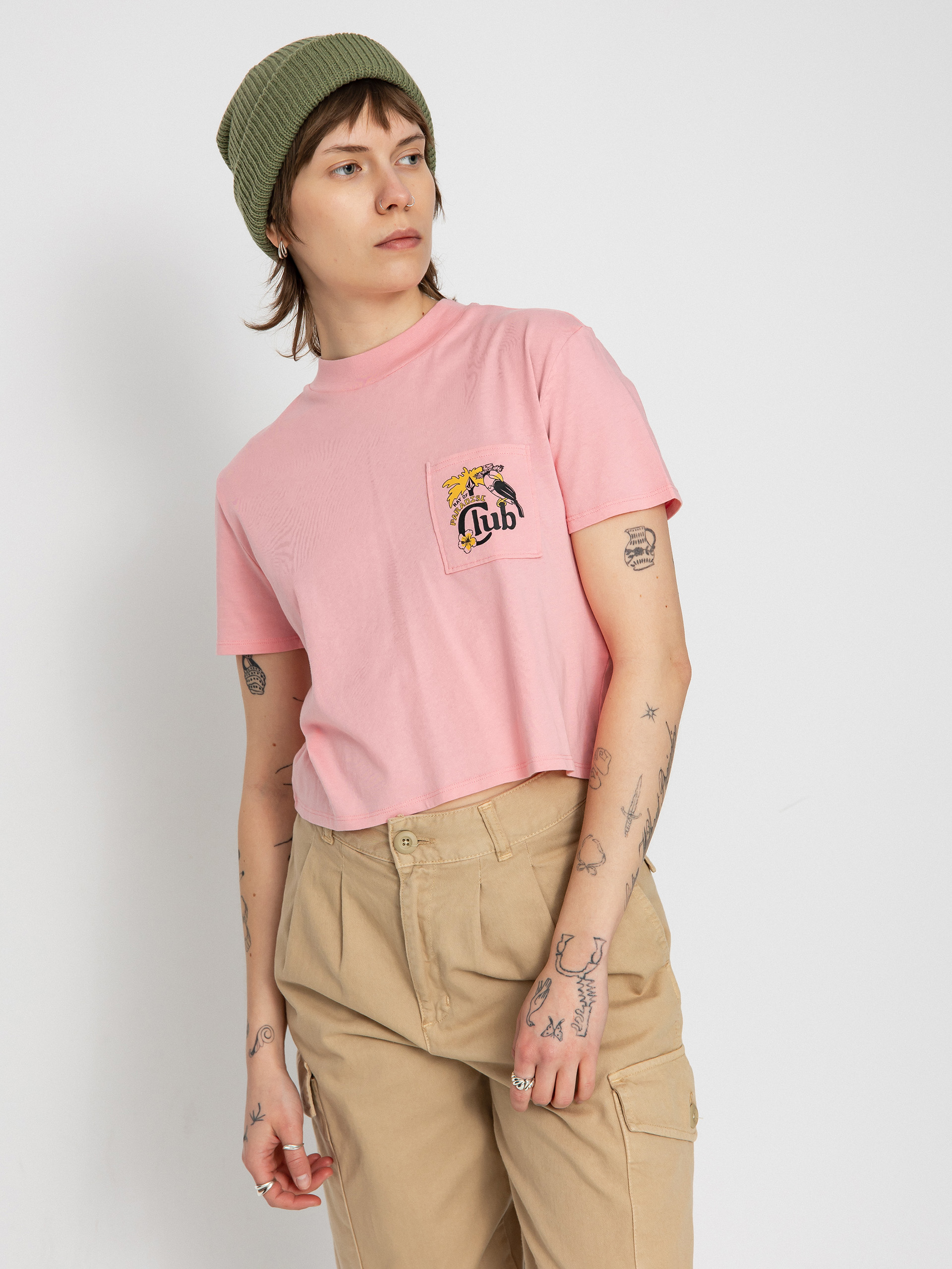 Tričko Volcom Pocket Dial Wmn (guava)