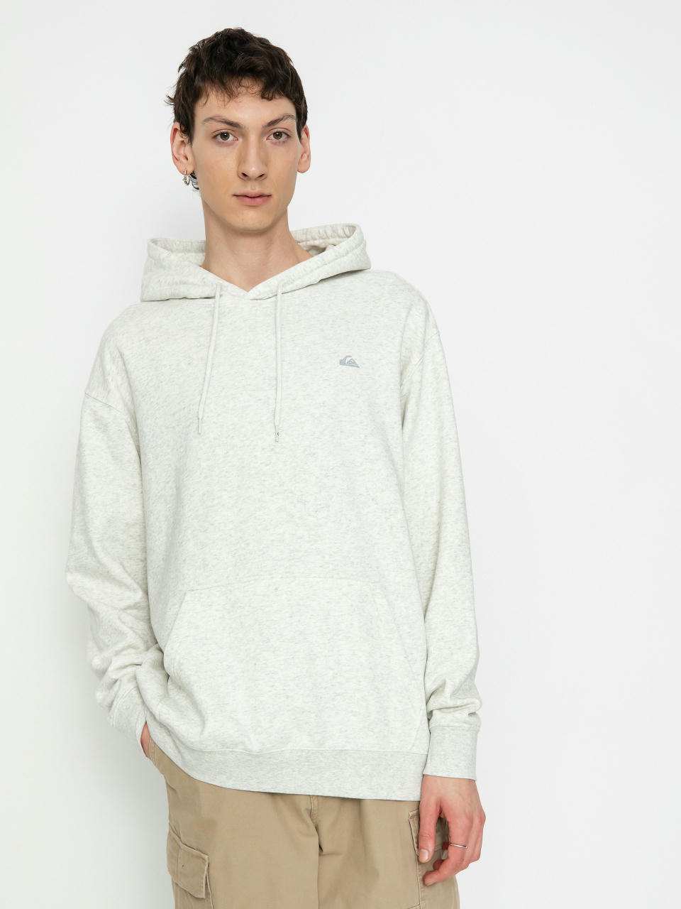 Mikina s kapucí Quiksilver Salt Water HD (white marble heather)