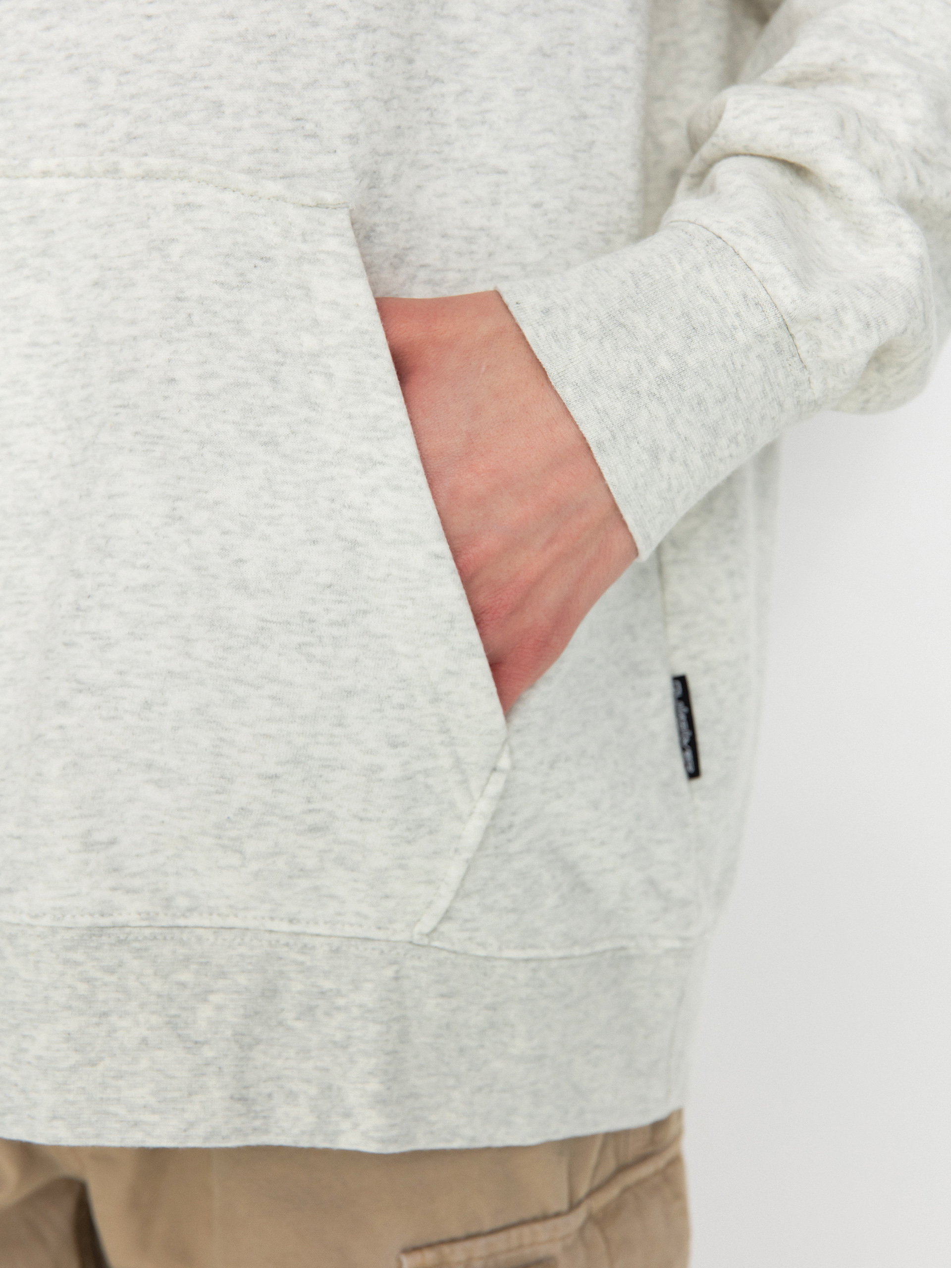 Mikina s kapucí Quiksilver Salt Water HD (white marble heather)