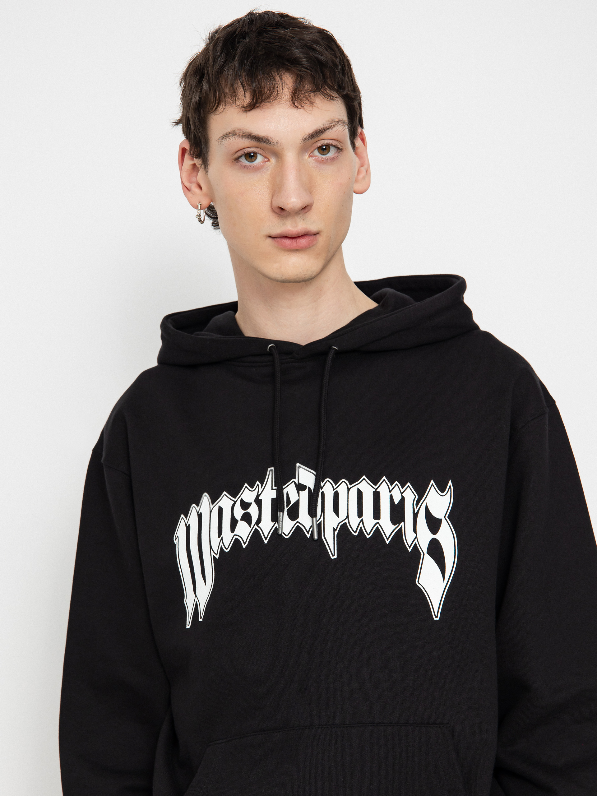 Mikina s kapucí Wasted Paris Pitcher HD (black)