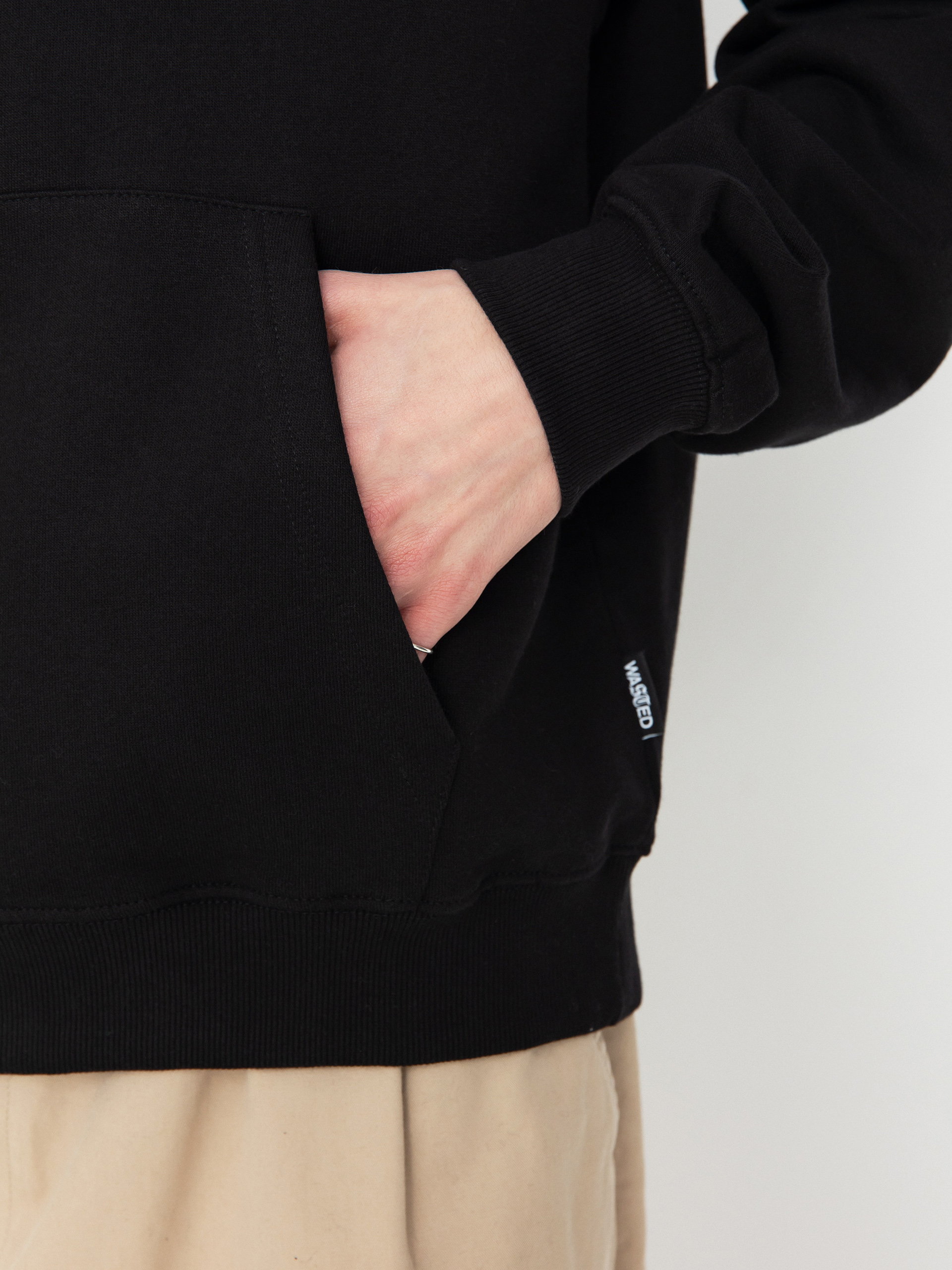 Mikina s kapucí Wasted Paris Pitcher HD (black)