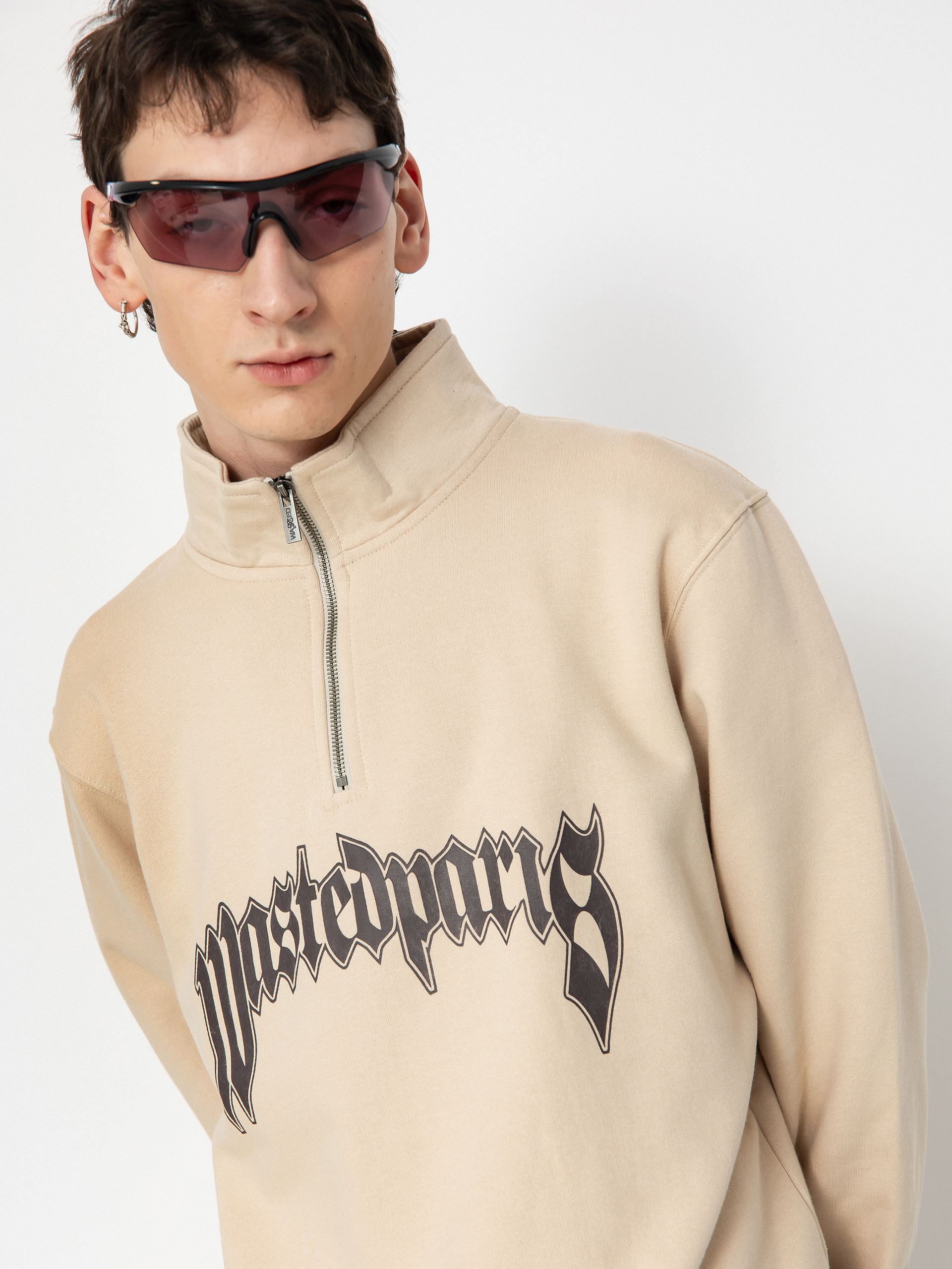 Mikina Wasted Paris Funnel Pitcher (dune)