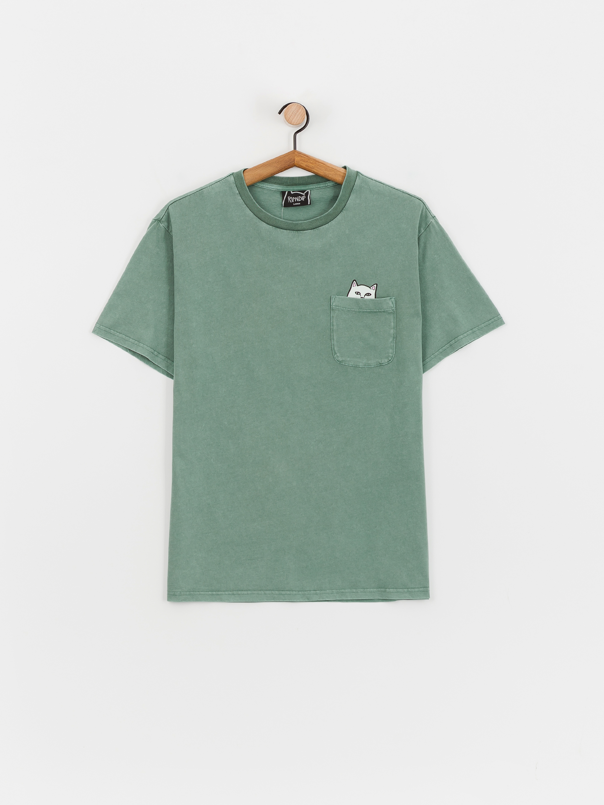 Tričko RipNDip Lord Nermal Pocket (olive mineral)