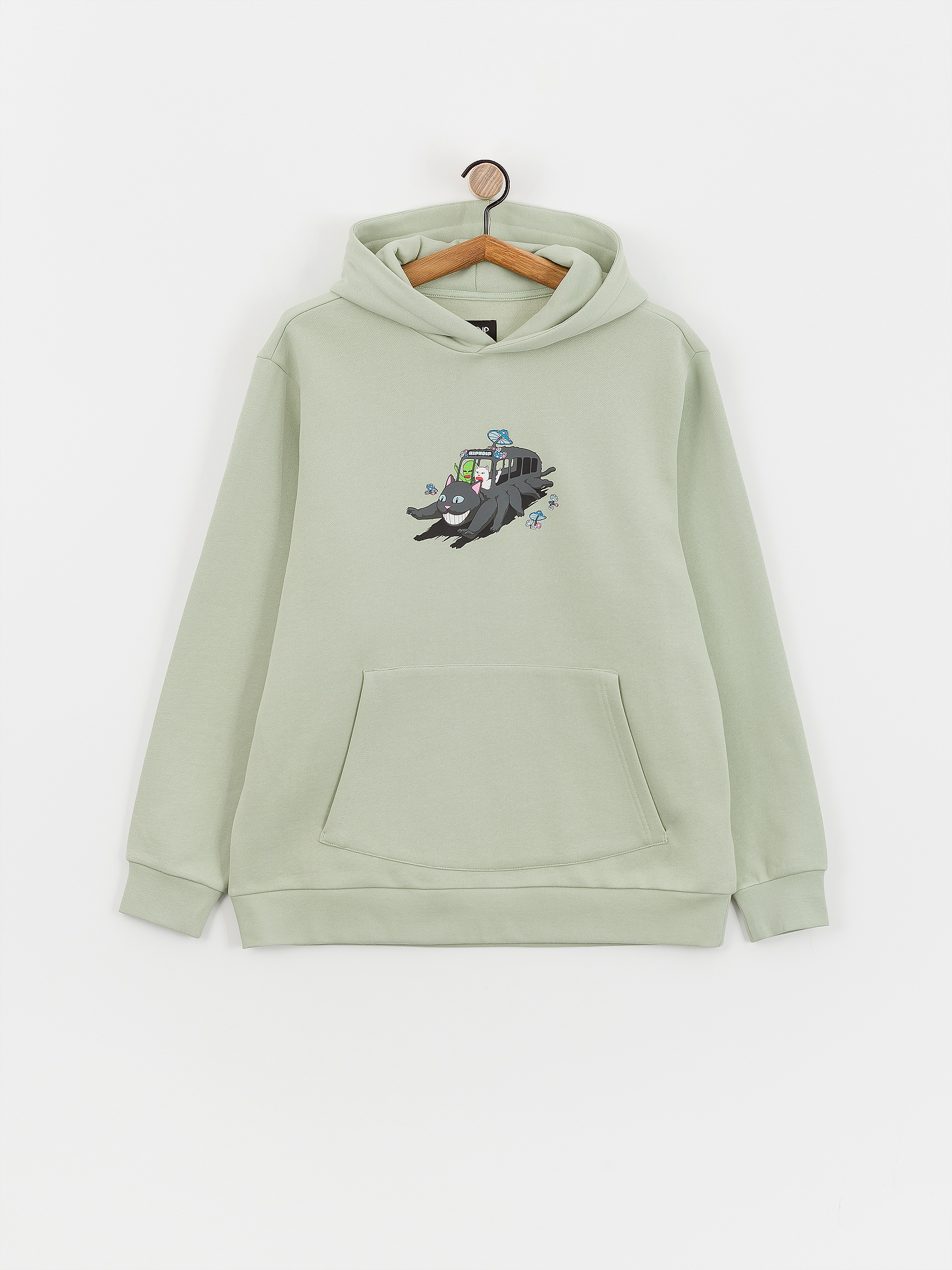 Mikina s kapucí RipNDip Adventure Bus HD (sage)