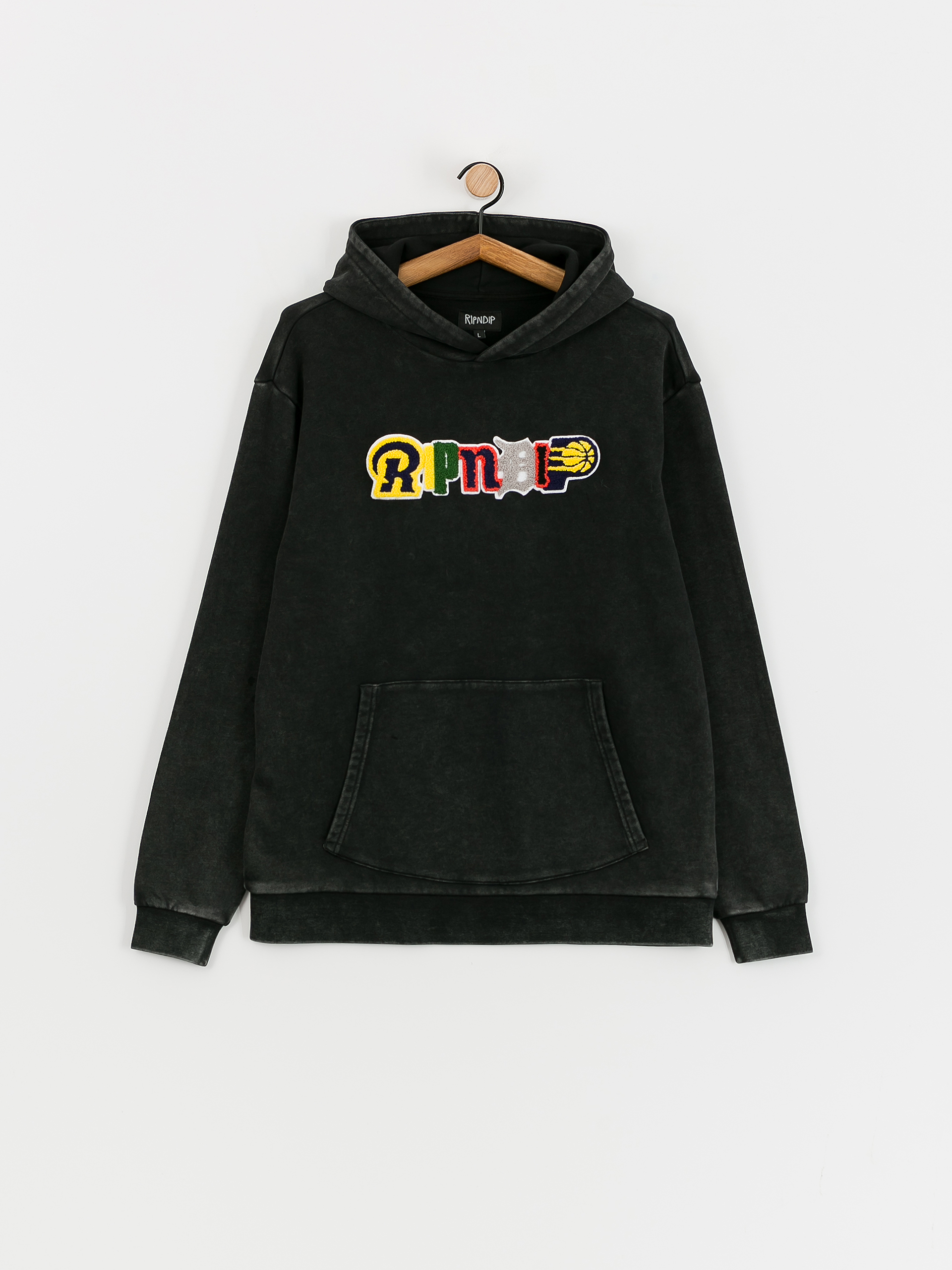 Mikina s kapucí RipNDip Fan Fave HD (black wash)