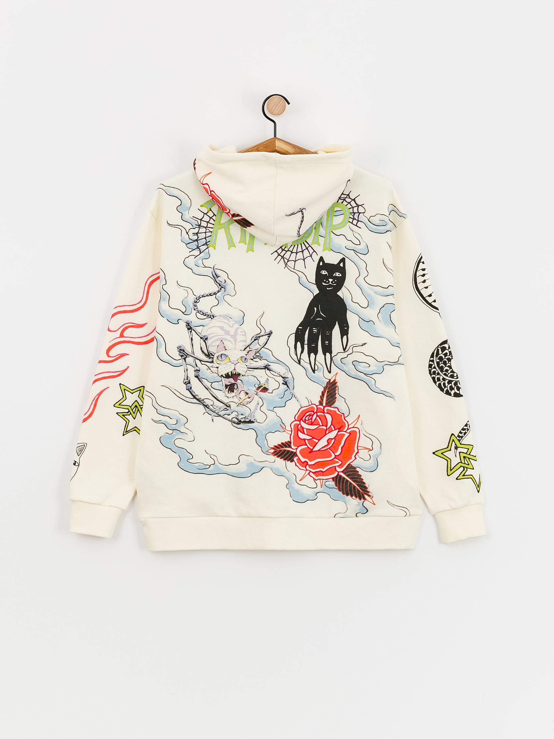 Mikina s kapucí RipNDip Travis HD (off white)