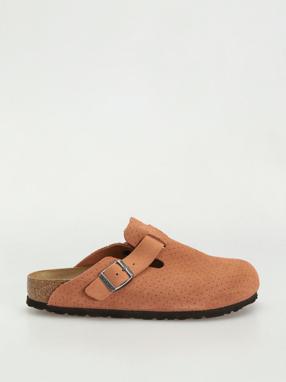 Plážovky Birkenstock Boston Suede Embossed Narrow Wmn (emboss dots burnt orange)